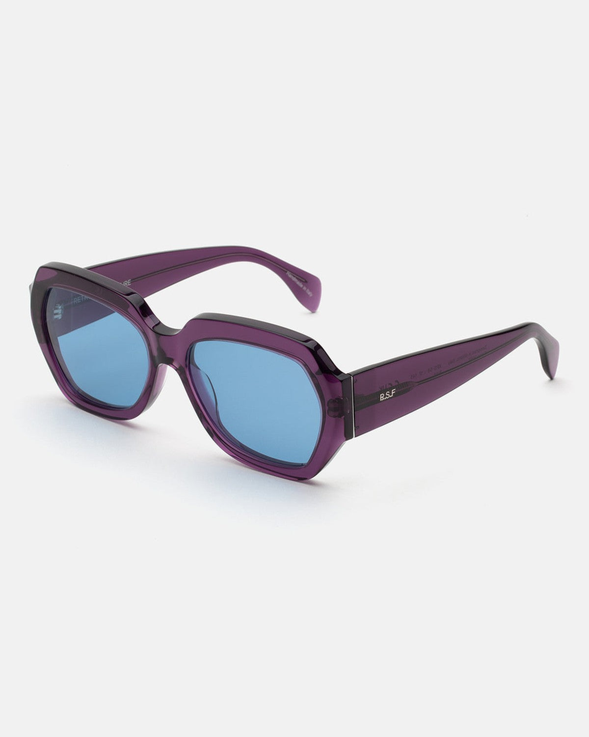 Angle view of RETROSUPERFUTURE Nala Melanzana sunglasses.