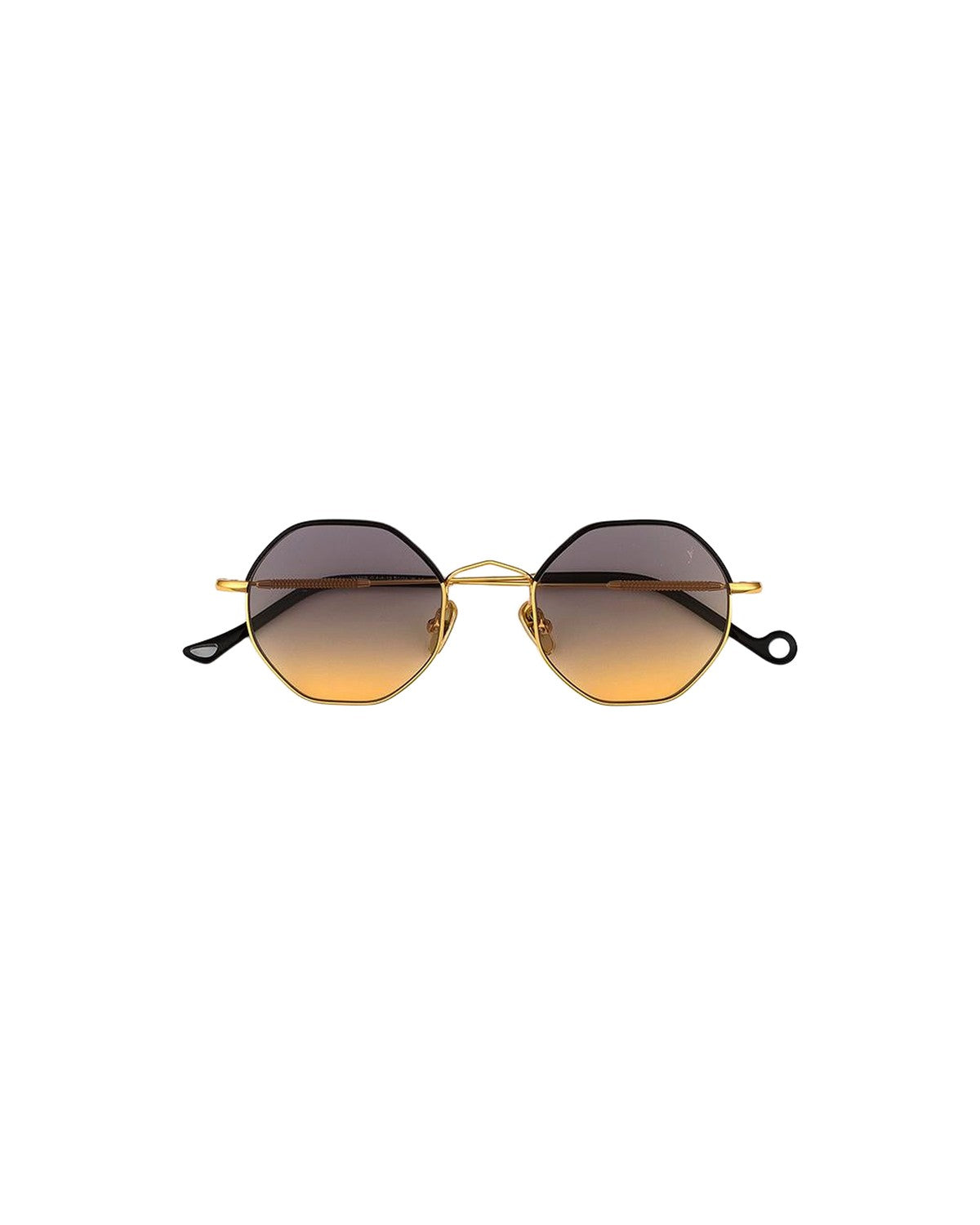 Front view of EYEPETIZER NAMIB C.4-A-19 sunglasses with gold metal frames and gradient lenses.