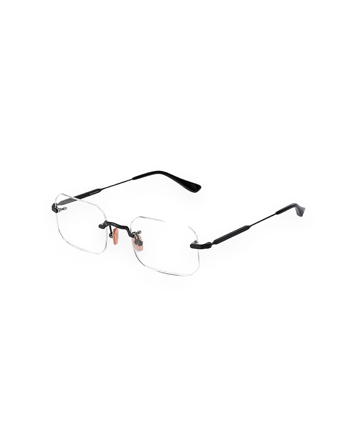 Angle view of ROSS & BROWN Neukölln Rimless eyeglasses.