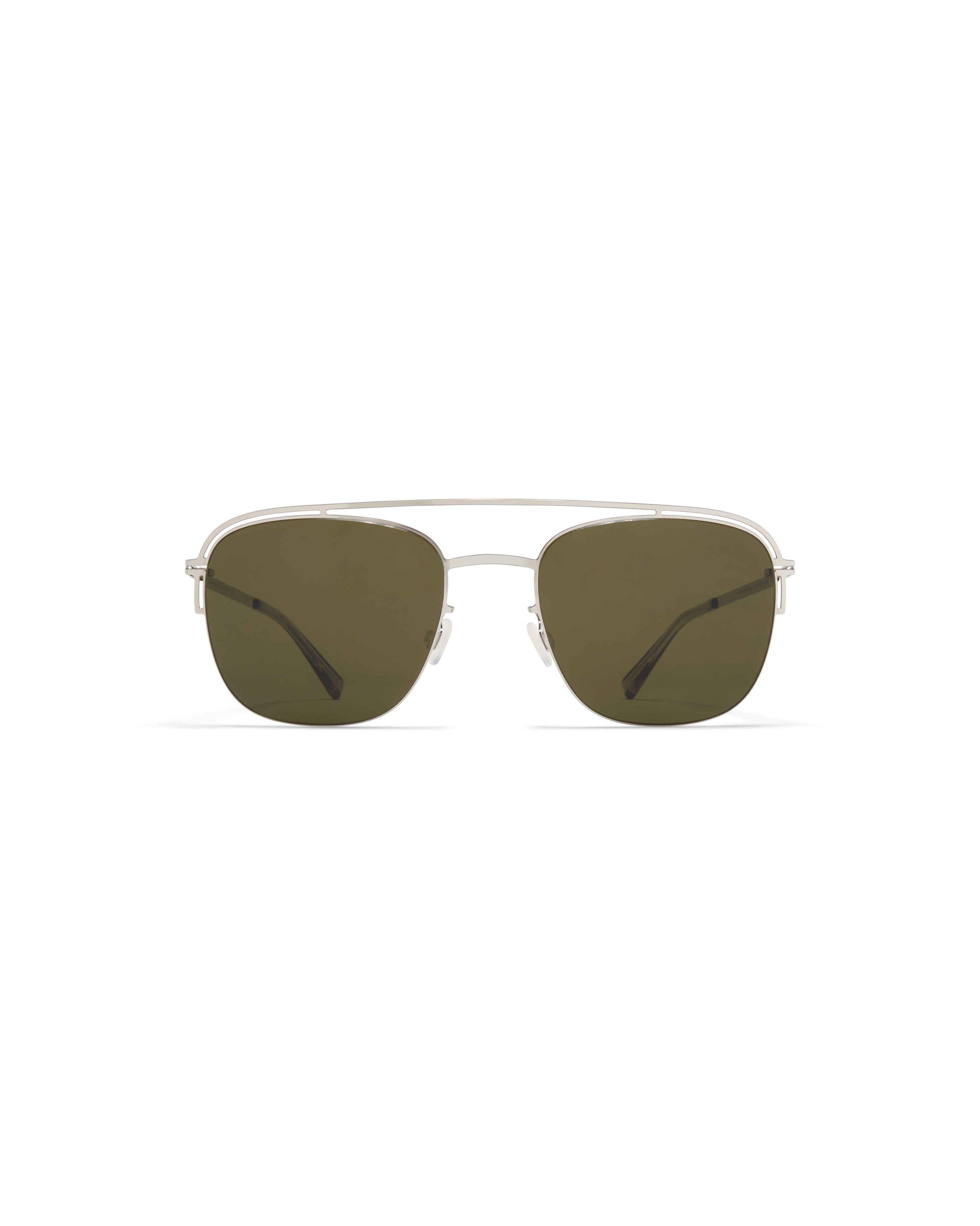 MYKITA NOR SHINY SILVER Shiny Silver / Raw Green Solid