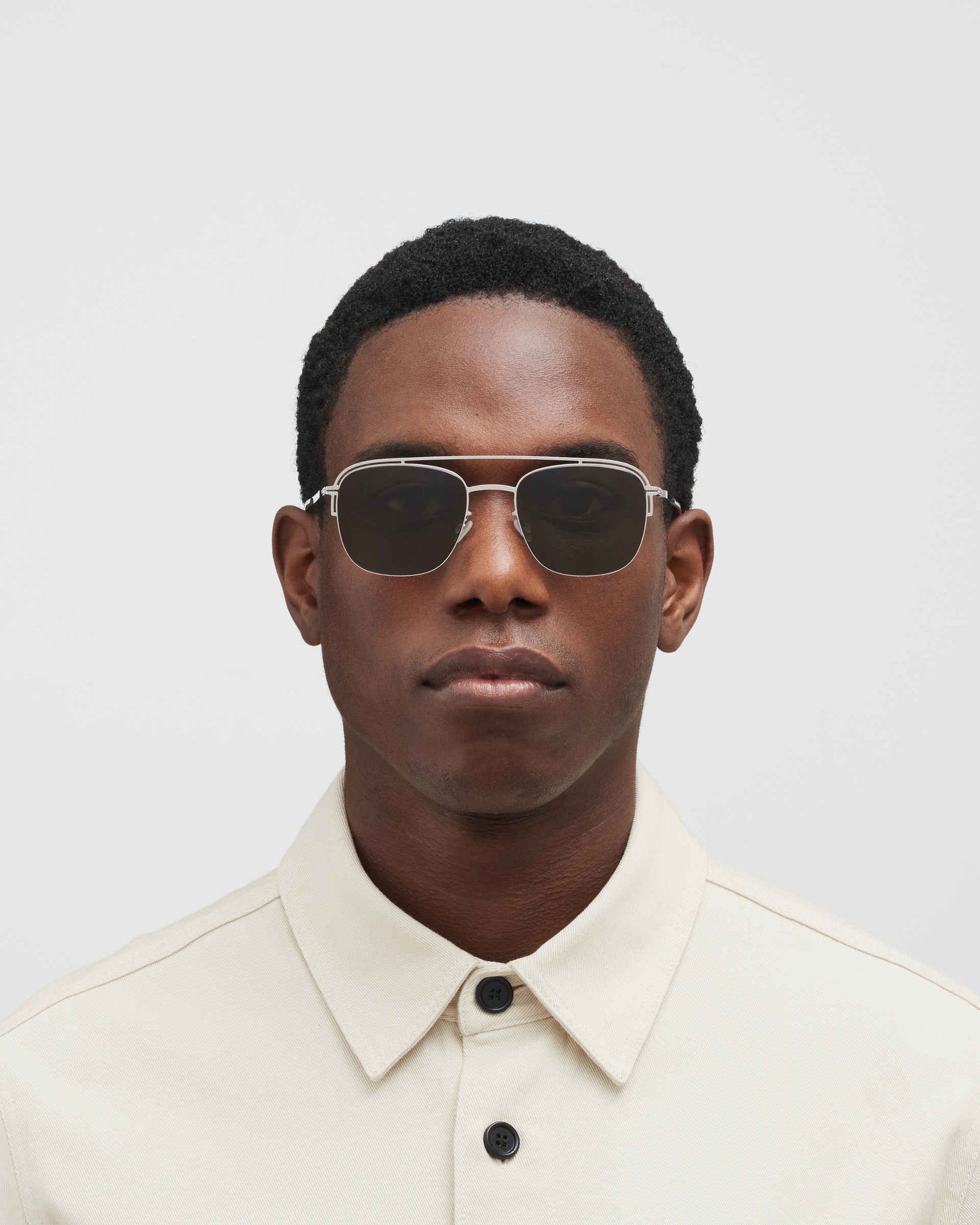 MYKITA NOR SHINY SILVER Shiny Silver / Raw Green Solid