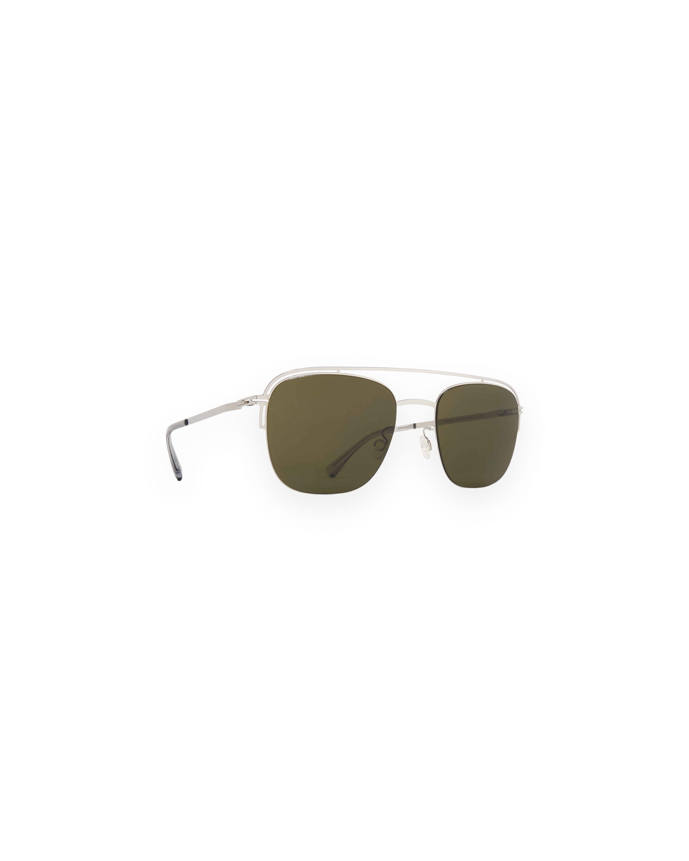 MYKITA NOR SHINY SILVER Shiny Silver / Raw Green Solid