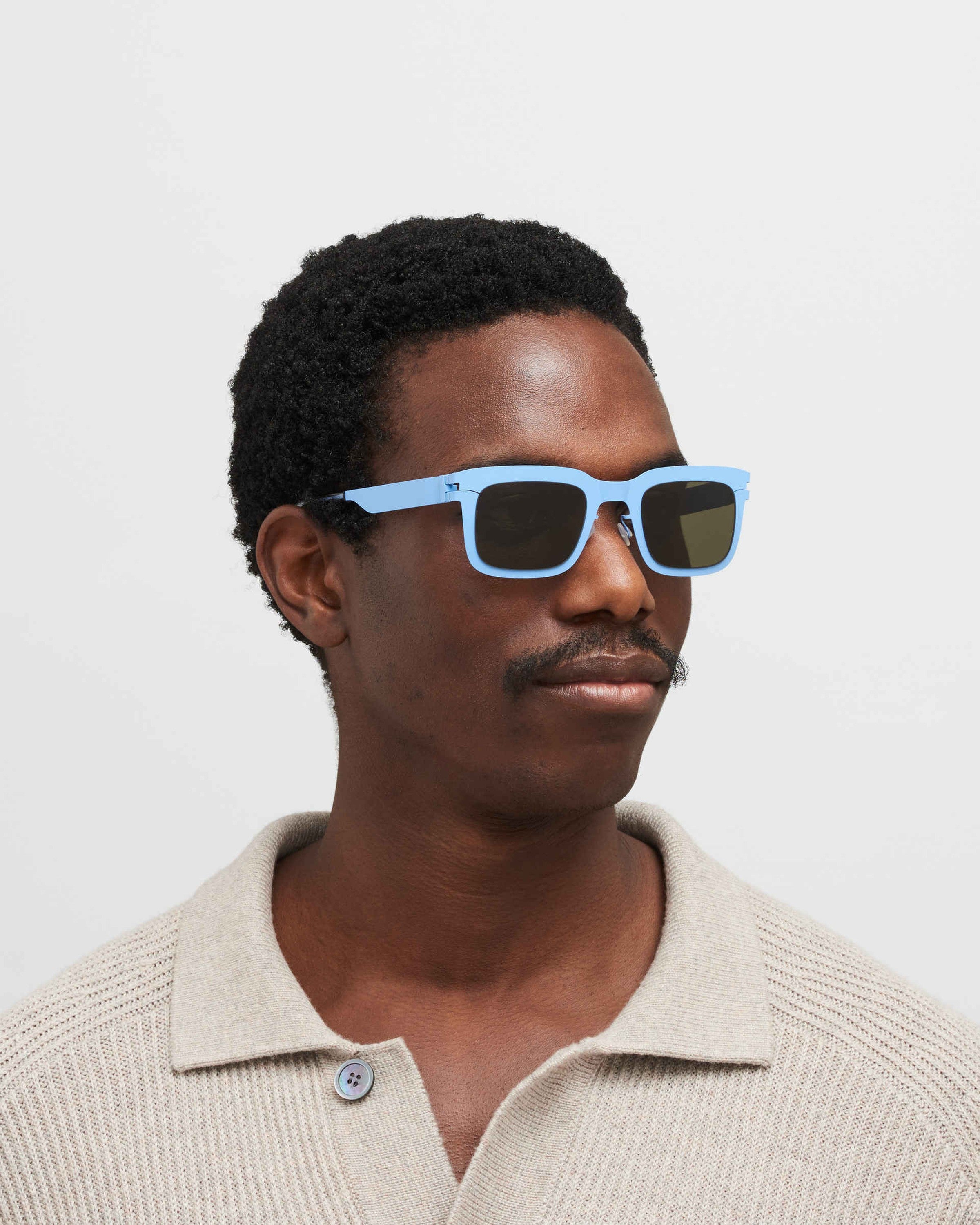 MYKITA NORFOLK LIGHT BLUE Light Blue / Raw Green Solid