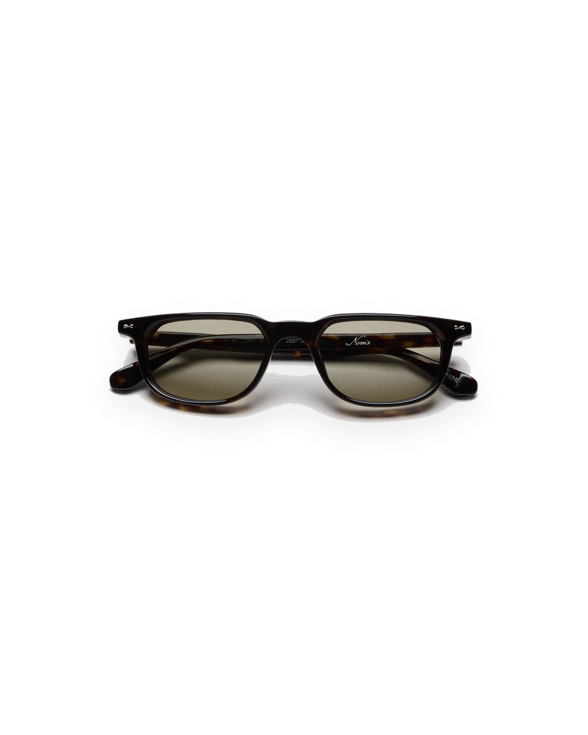 Front view of CHIMI Novis Tortoise Green sunglasses.
