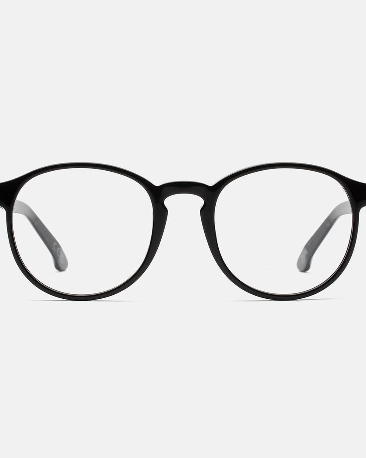 Straight-on front view of RETROSUPERFUTURE Numero 01 Black sunglasses.