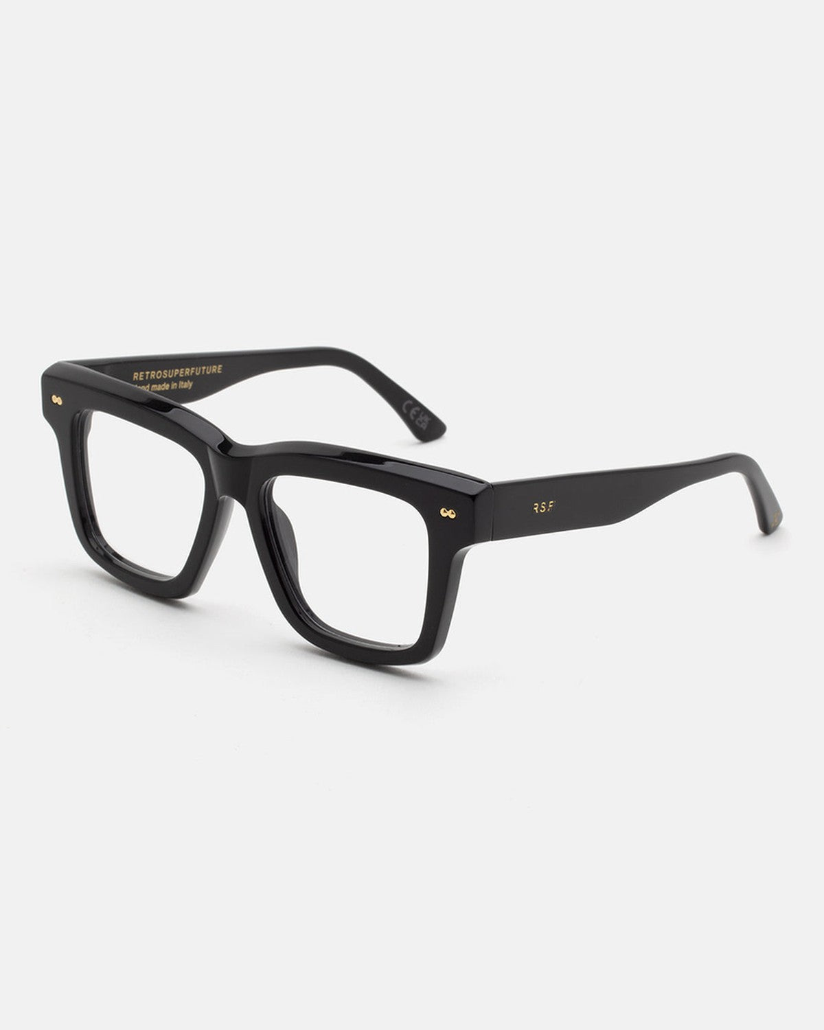 Angle view of RETROSUPERFUTURE Numero 116 Nero sunglasses.