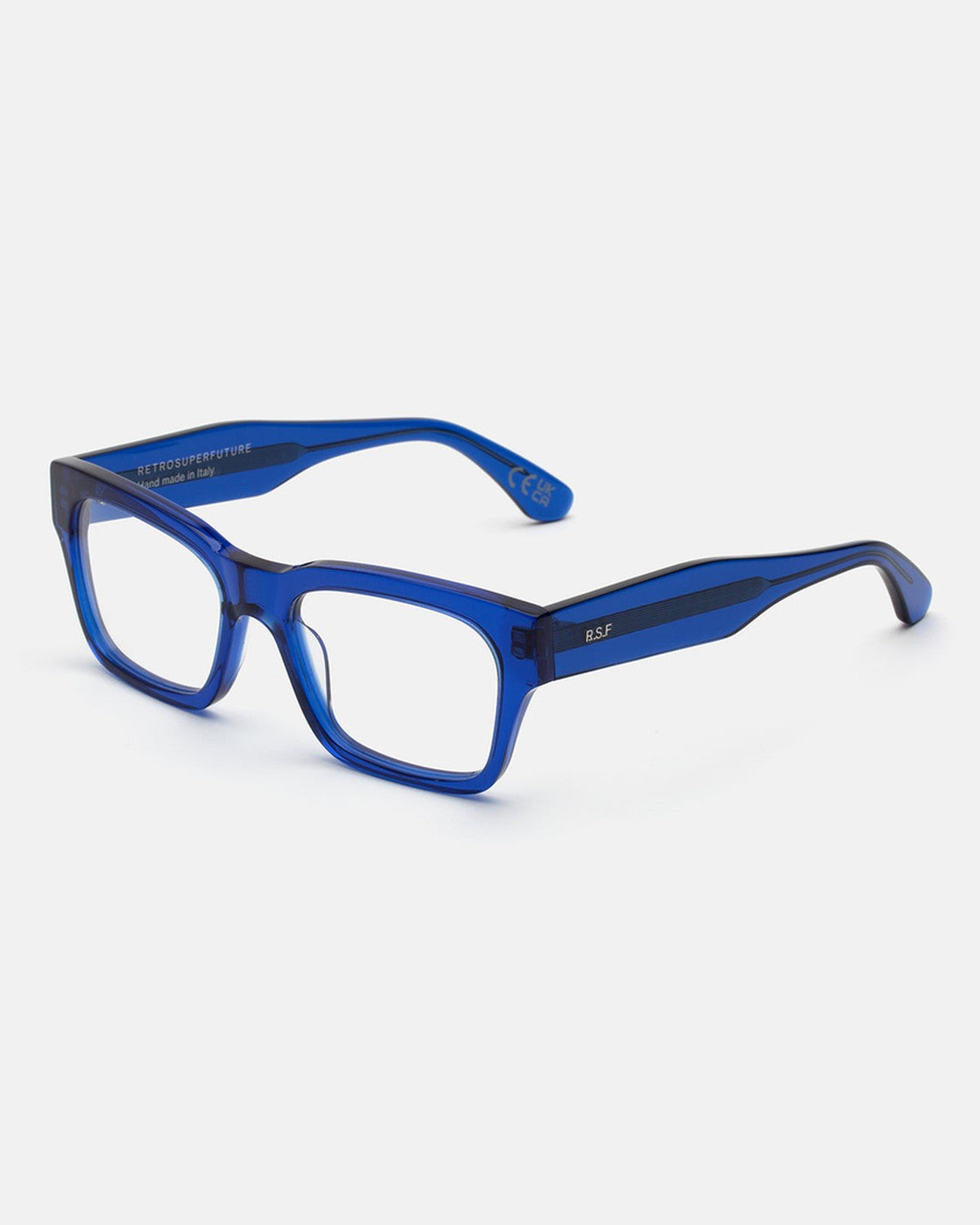 Angle view of RETROSUPERFUTURE Numero 119 Blue sunglasses.