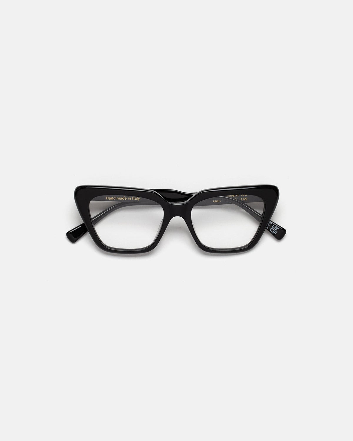 Front view of RETROSUPERFUTURE Numero 122 Black sunglasses.