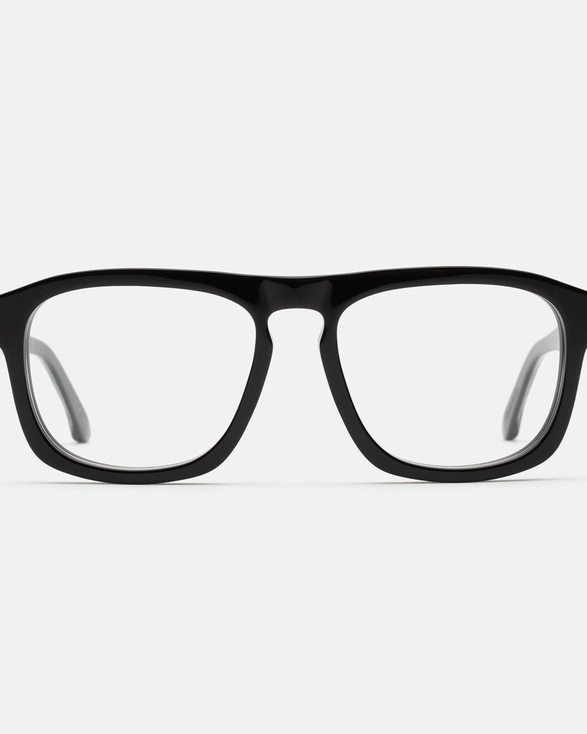 Straight-on front view of RETROSUPERFUTURE Numero 123 Black sunglasses.