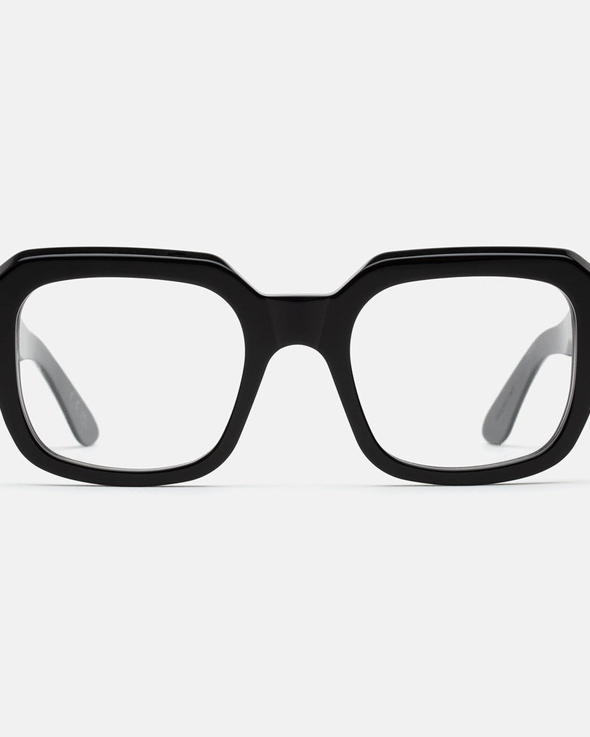 Front view of RETROSUPERFUTURE Numero 125 Black sunglasses.