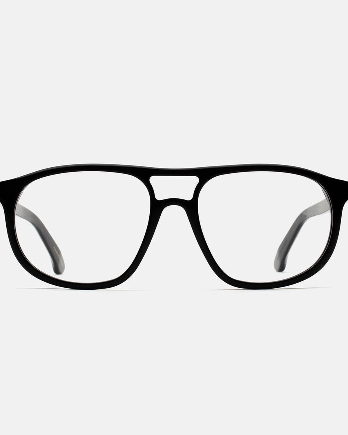 Straight-on front view of RETROSUPERFUTURE Numero 127 Black sunglasses.