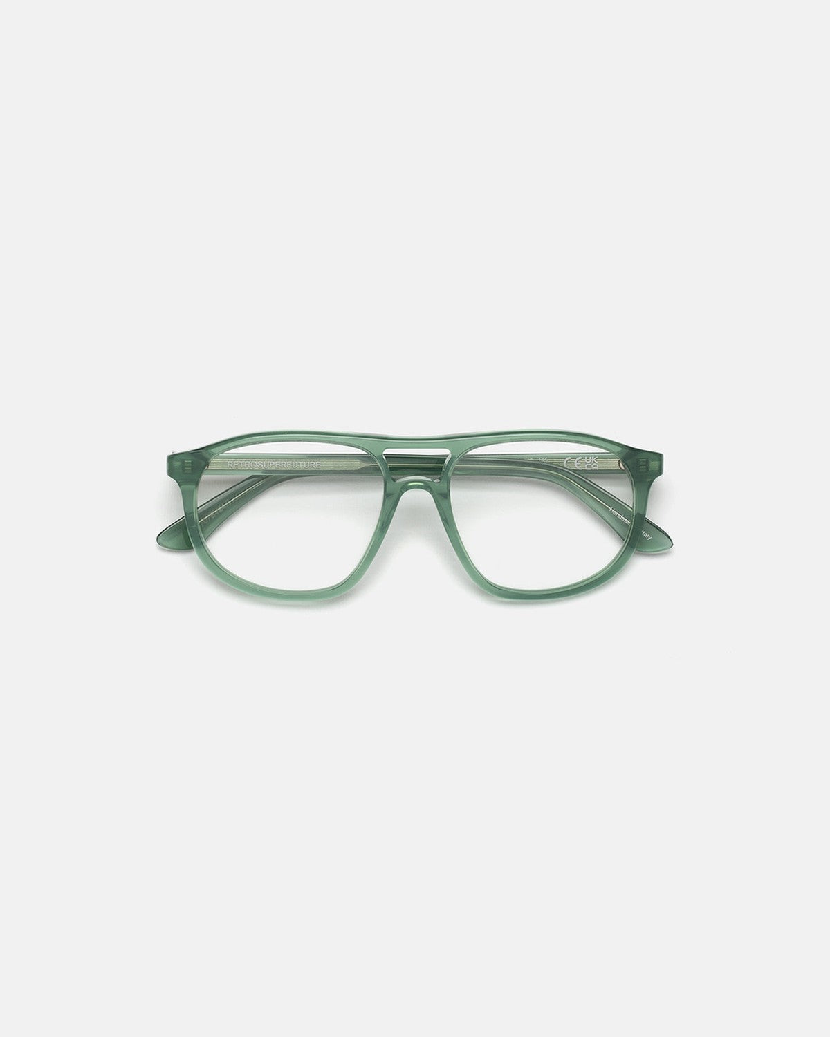 Front view of RETROSUPERFUTURE Numero 127 Salvia sunglasses.