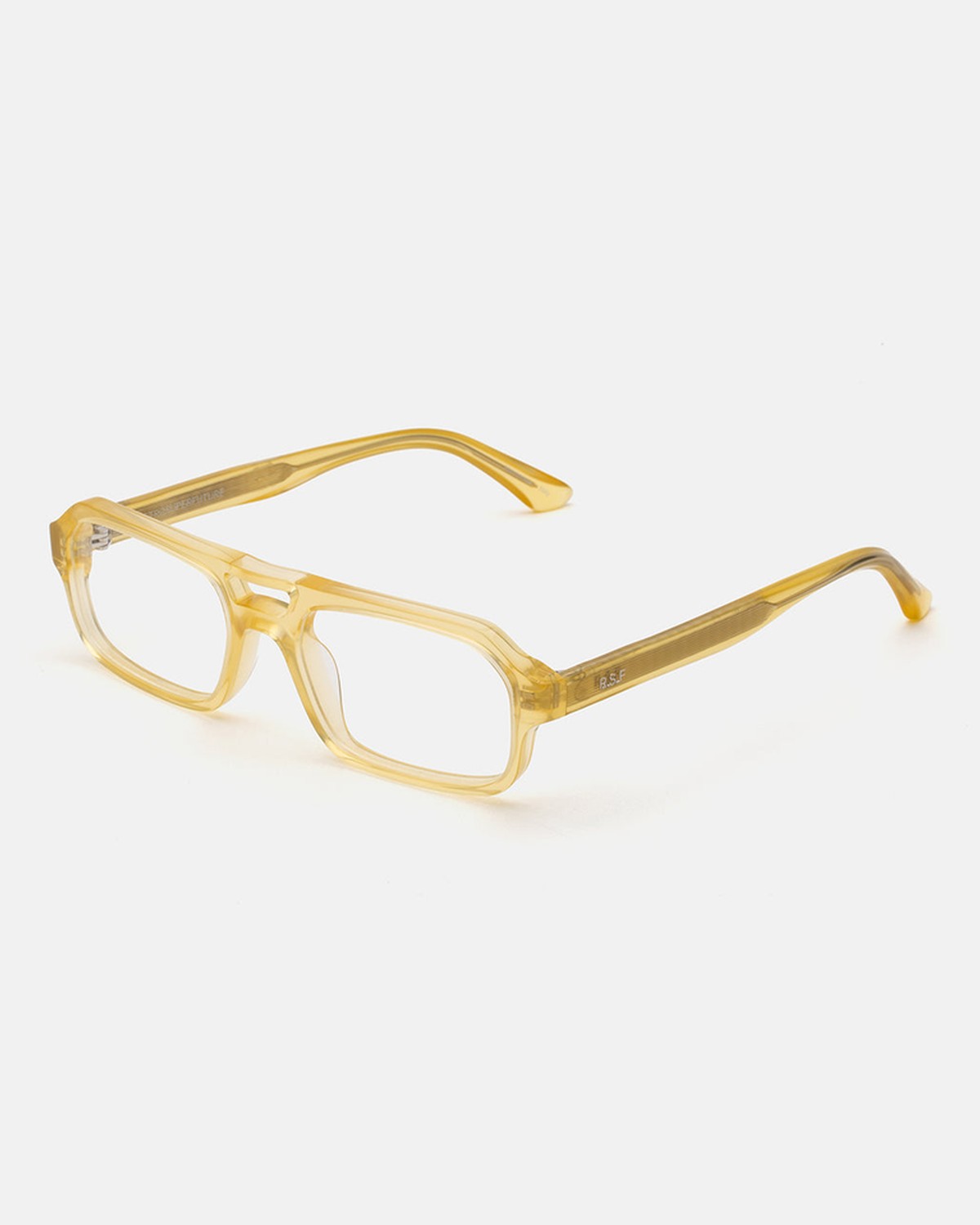 Angle view of RETROSUPERFUTURE Numero 128 Cremoso Q sunglasses.