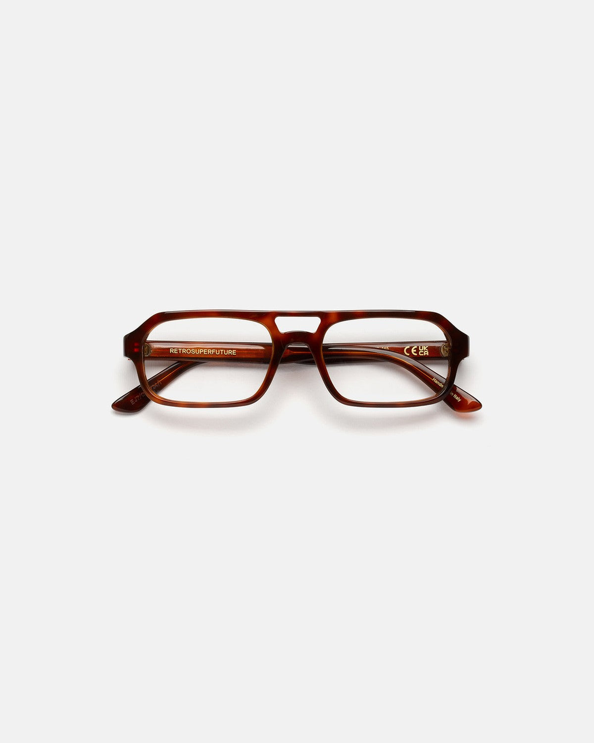 Front view of RETROSUPERFUTURE Numero 128 Havana Diversa sunglasses.