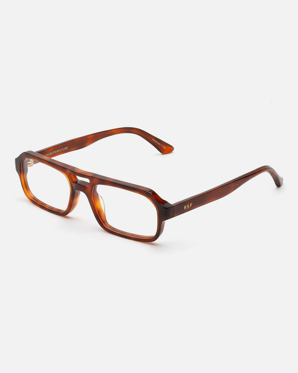 Angle view of RETROSUPERFUTURE Numero 128 Havana Diversa sunglasses.