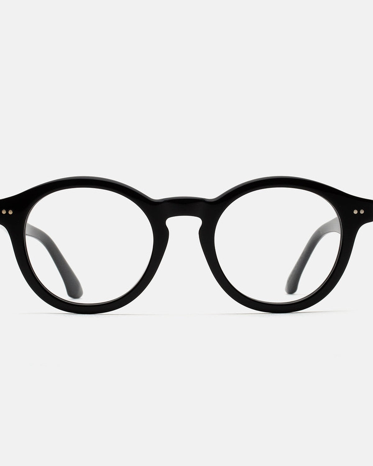 Straight-on front view of RETROSUPERFUTURE Numero 129 Black sunglasses.