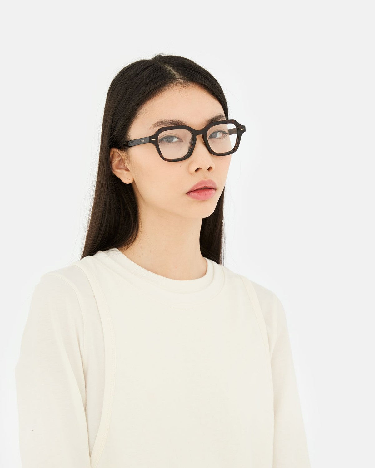 Model wearing RETROSUPERFUTURE Numero 130 Havana sunglasses.