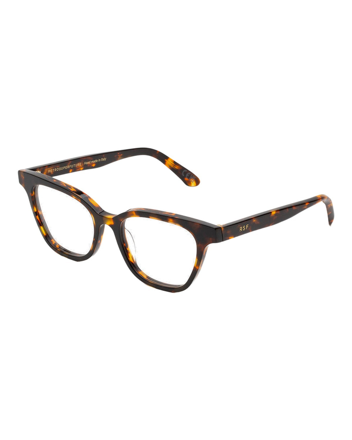Angle view of RETROSUPERFUTURE Numero 131 Burnt havana sunglasses.