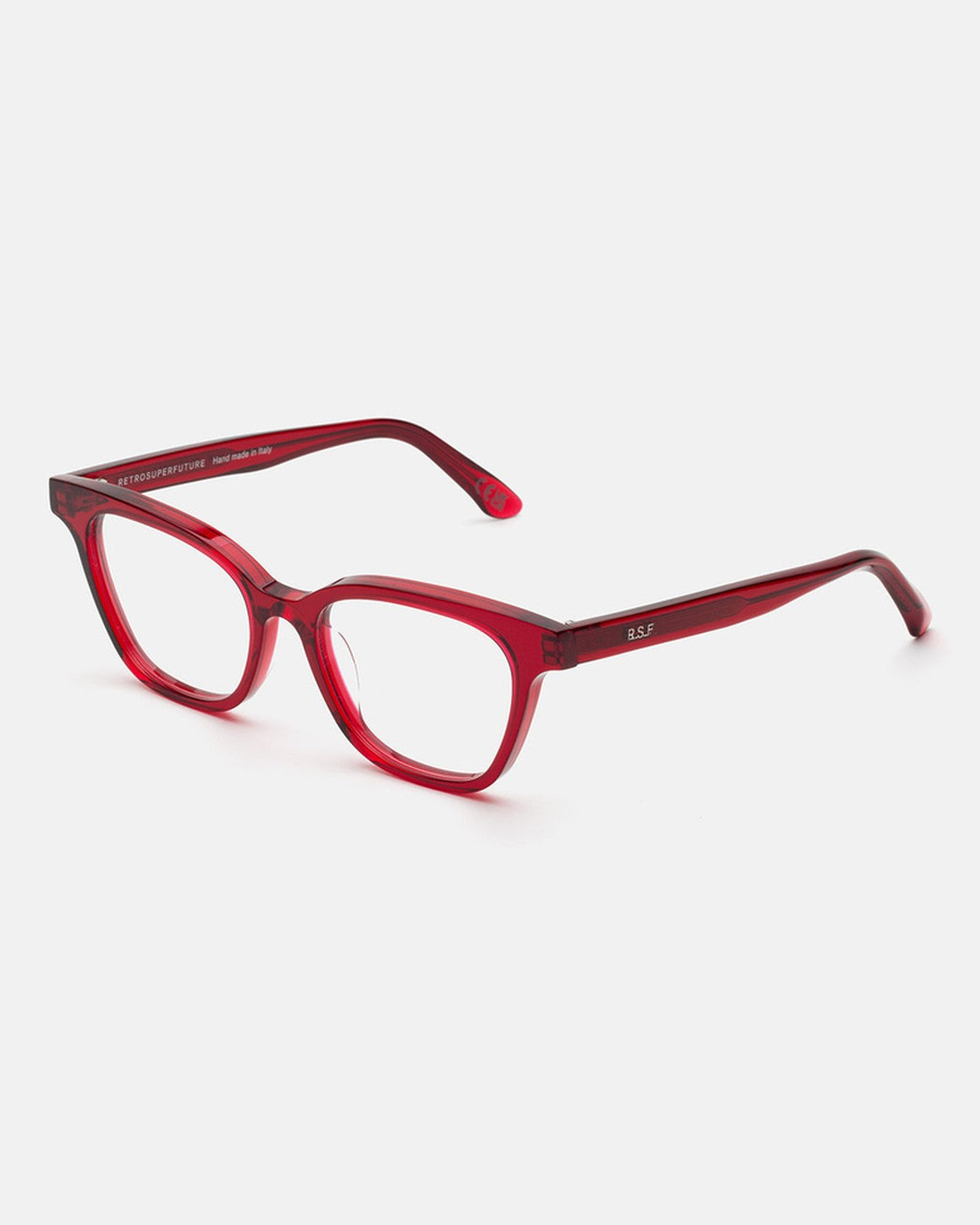 Angle view of RETROSUPERFUTURE Numero 131 Rossissimo sunglasses.