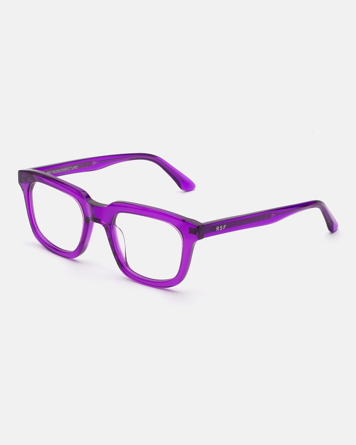 Angle view of RETROSUPERFUTURE Numero 132 Violissimo sunglasses.