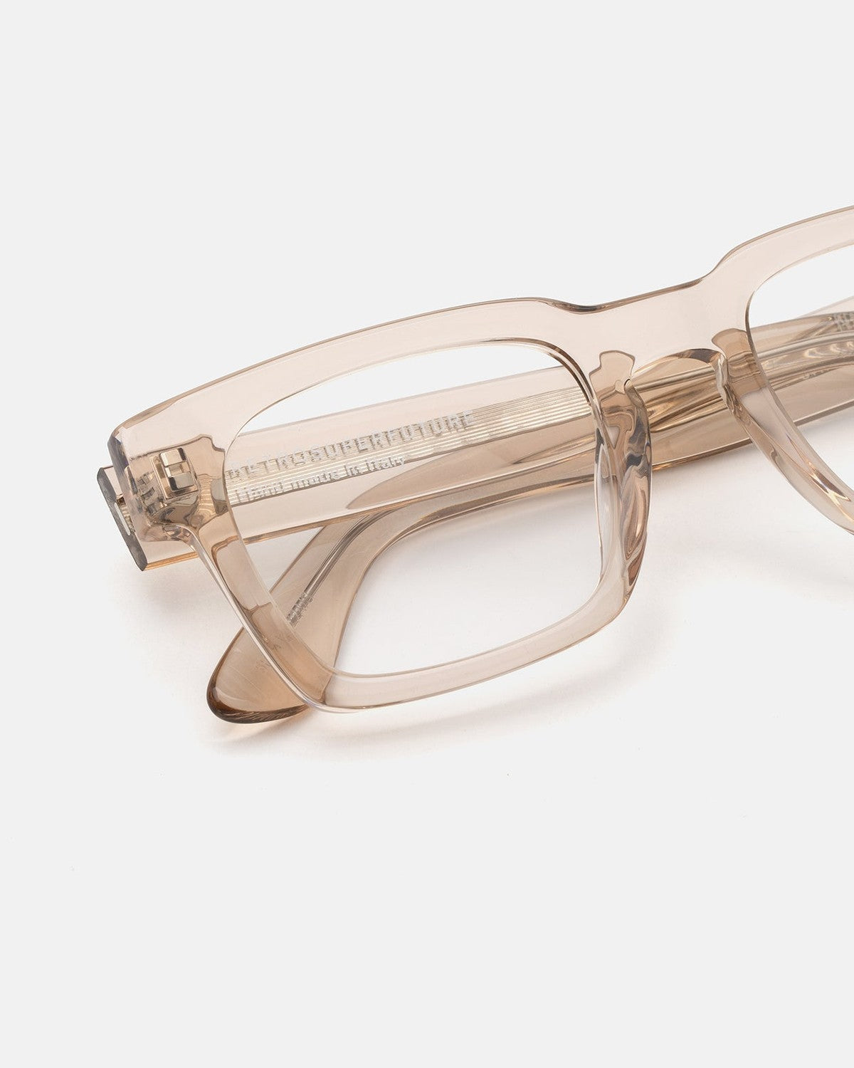 Close-up of the temple branding on RETROSUPERFUTURE Numero 133 Resina sunglasses.