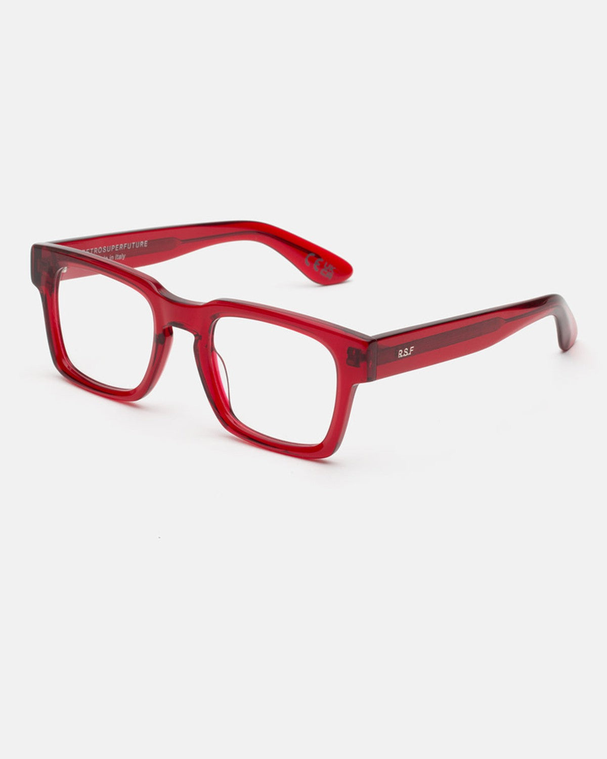 Angle view of RETROSUPERFUTURE Numero 133 Rossissimo sunglasses.