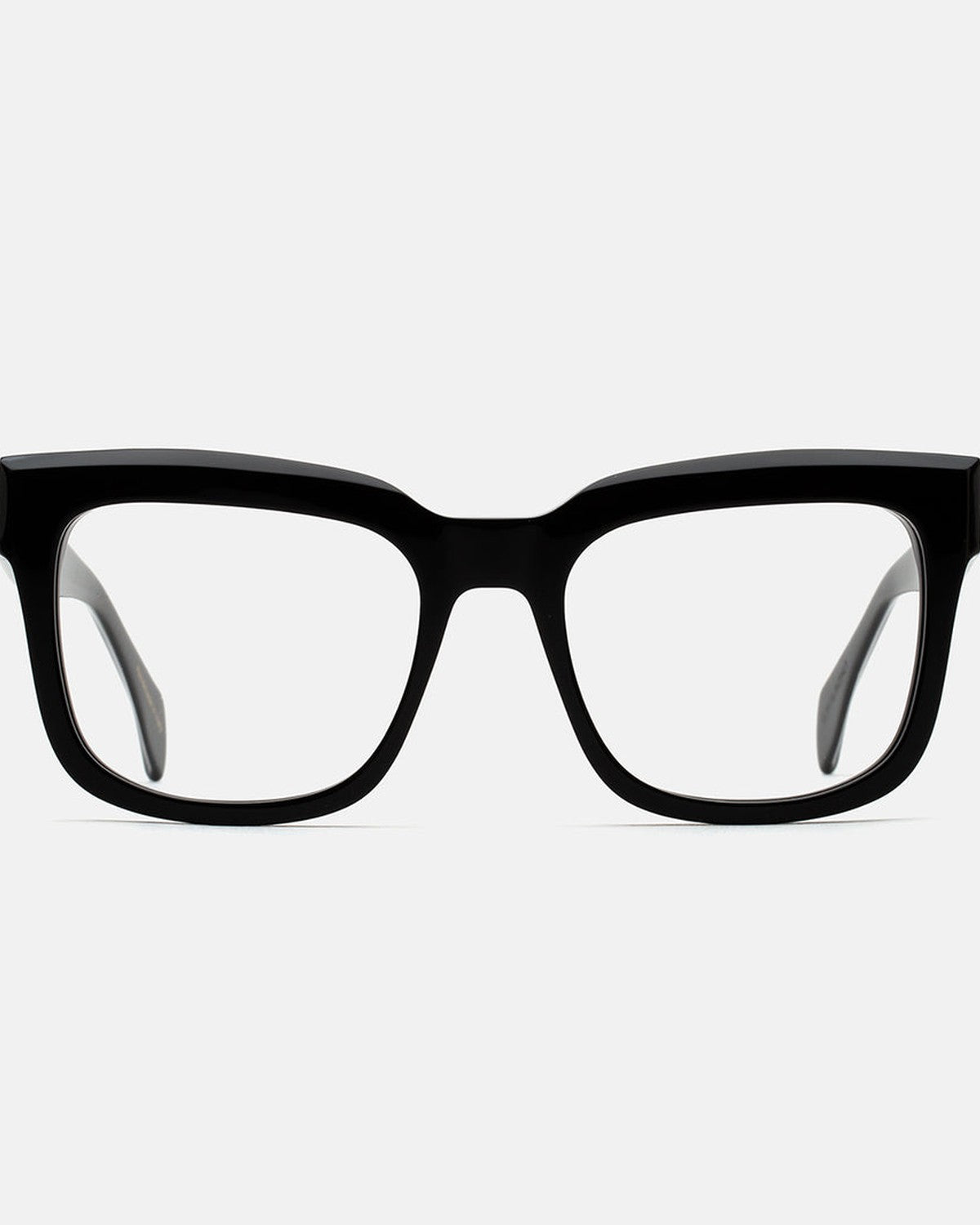 Straight front view of RETROSUPERFUTURE Numero 136 Black sunglasses.