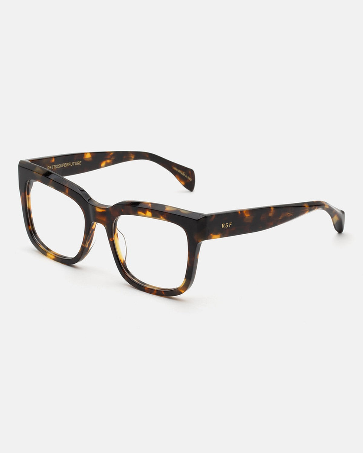 Angle view of RETROSUPERFUTURE Numero 136 Burnt Havana sunglasses.