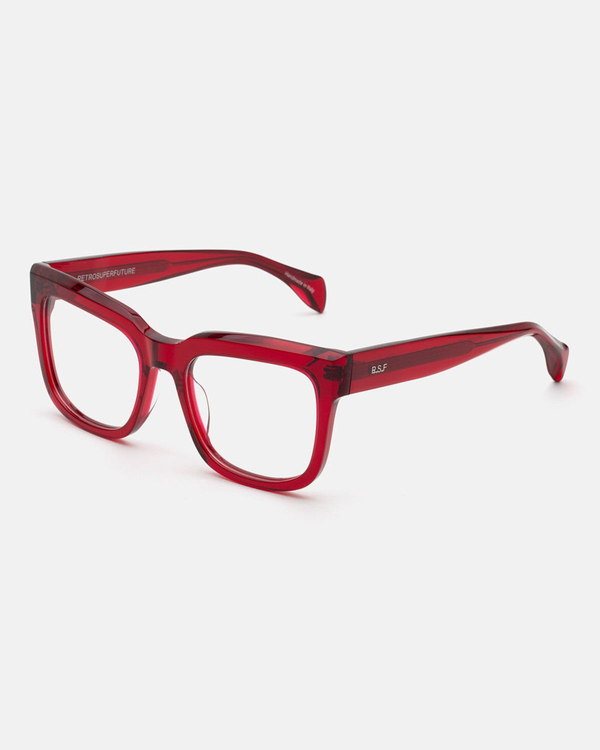 Angle view of RETROSUPERFUTURE Numero 136 Rossissimo sunglasses.