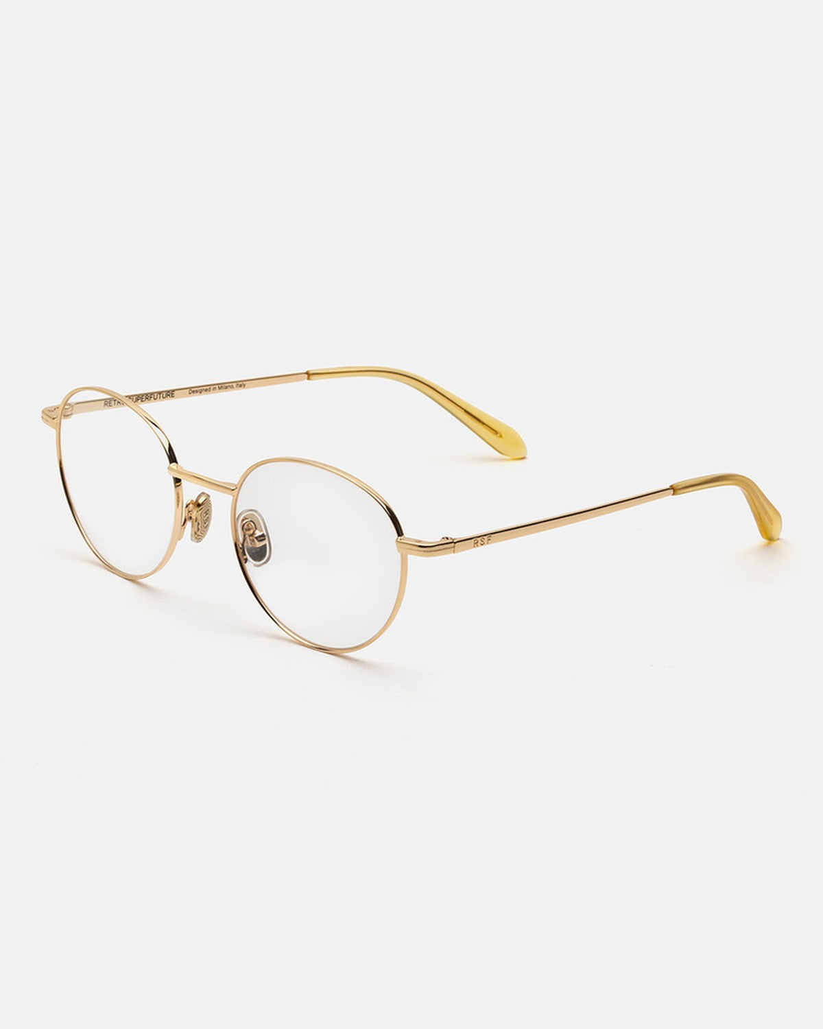 Angled view of RETROSUPERFUTURE Numero 137 Cremoso sunglasses.