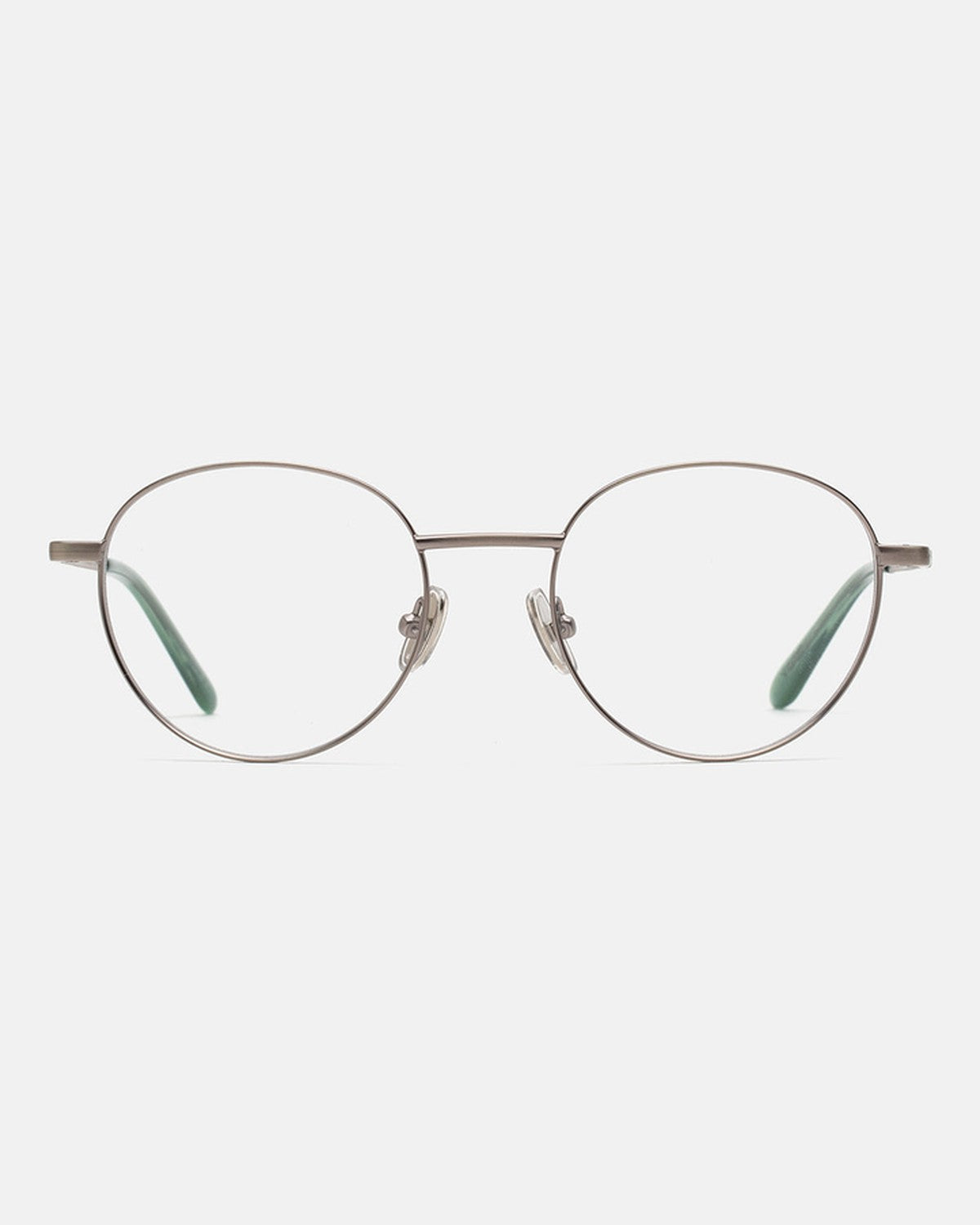 Straight-on view of RETROSUPERFUTURE Numero 137 Salvia sunglasses showing round lenses and metal construction.