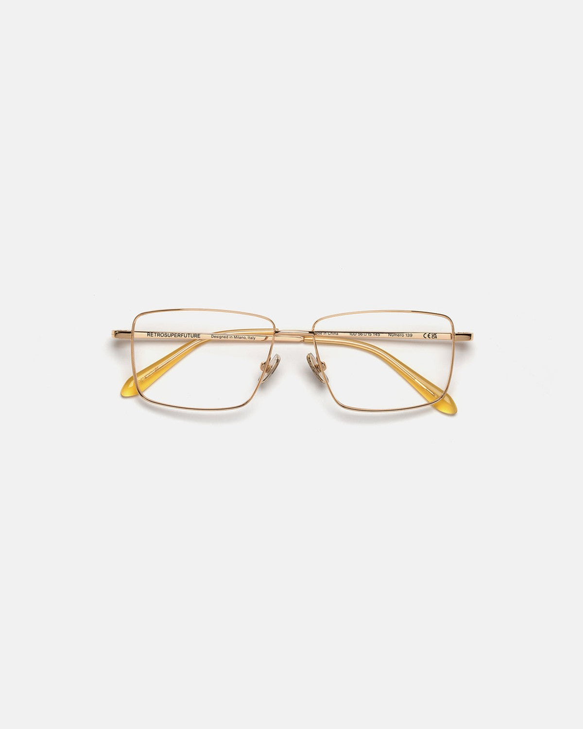 Front view of RETROSUPERFUTURE Numero 139 Cremoso sunglasses.