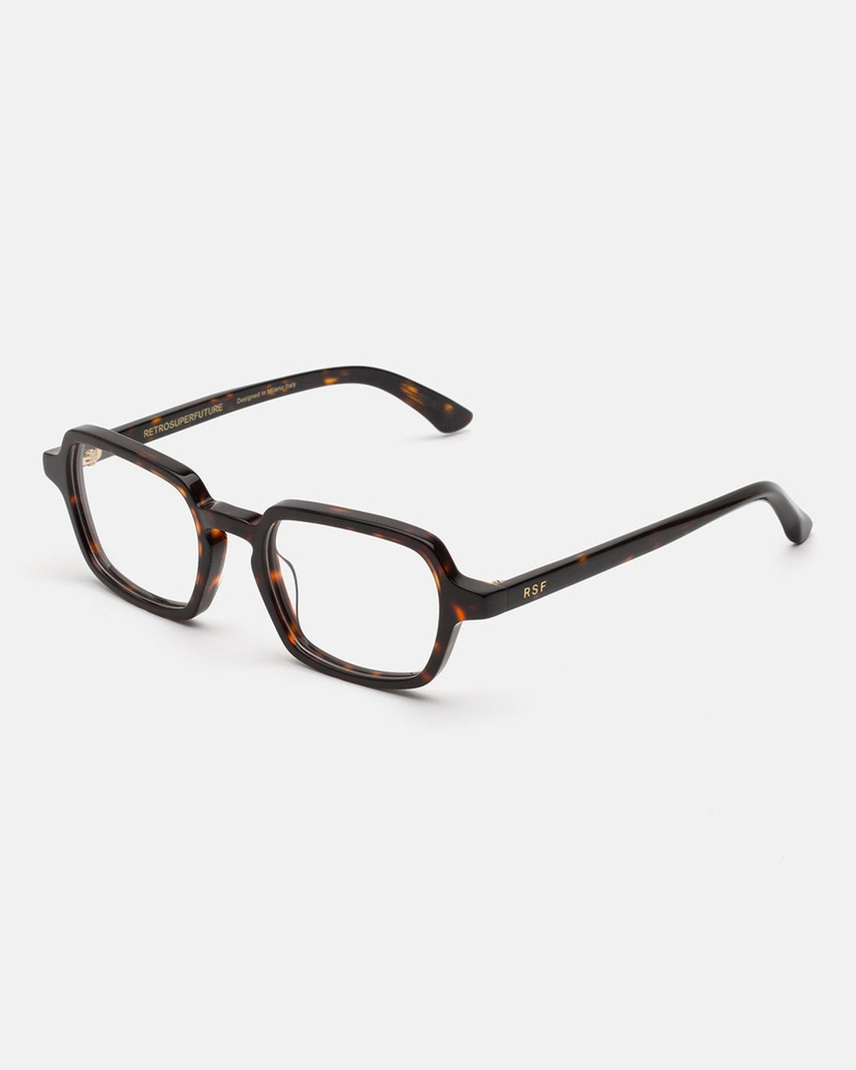 Angle view of RETROSUPERFUTURE Numero 141 Havana sunglasses.
