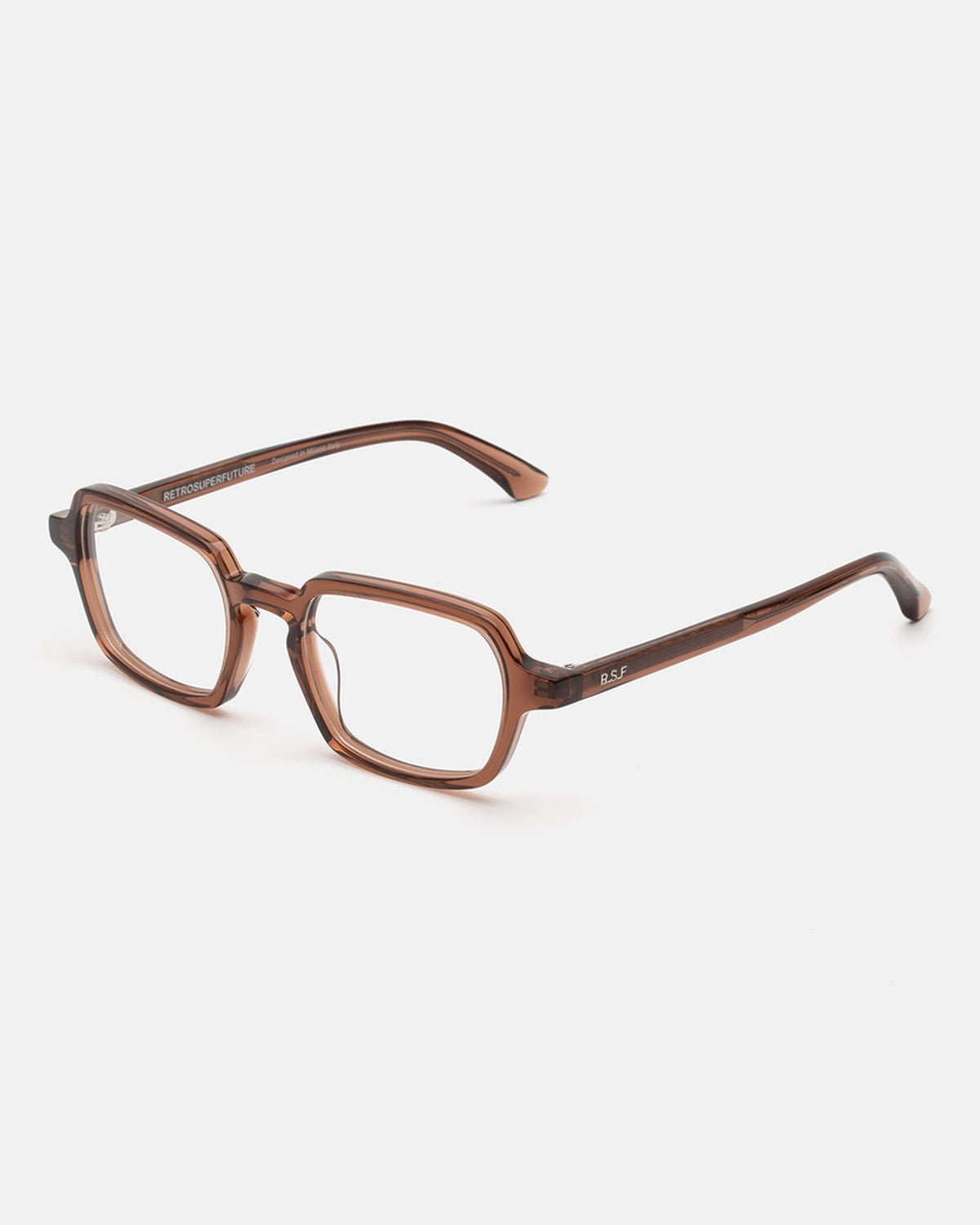 Angle view of RETROSUPERFUTURE Numero 141 Marrone sunglasses.