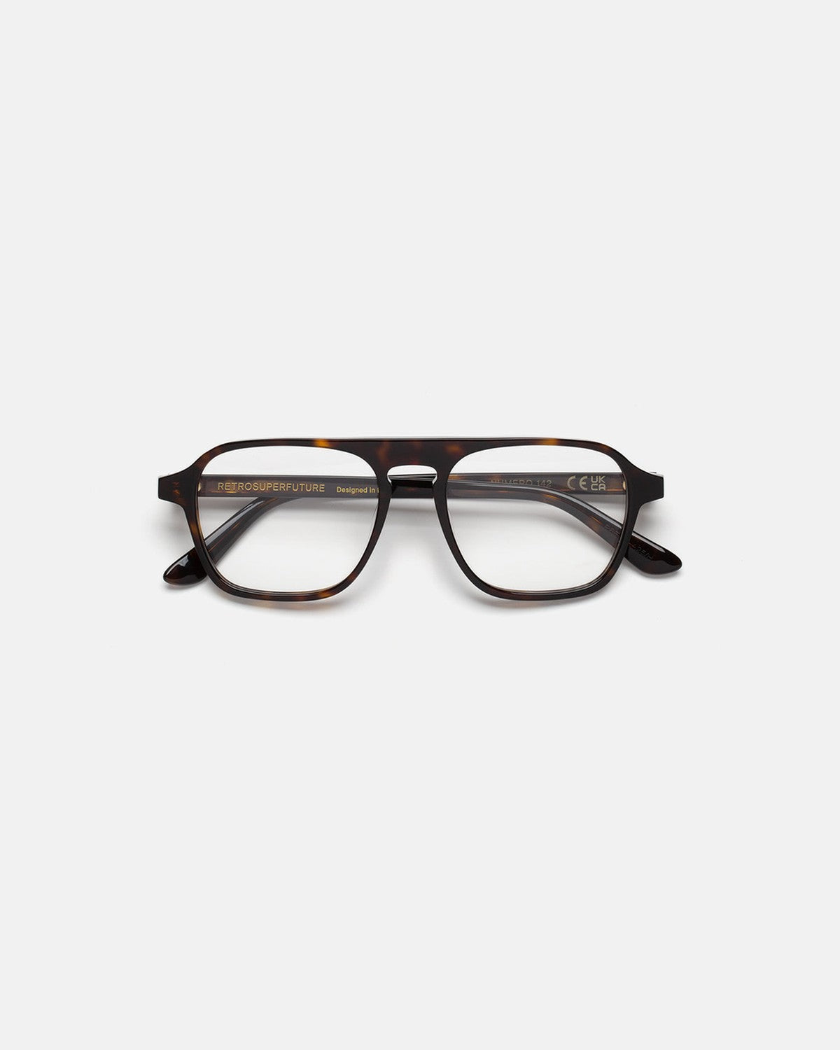 Front view of RETROSUPERFUTURE Numero 142 Havana sunglasses.