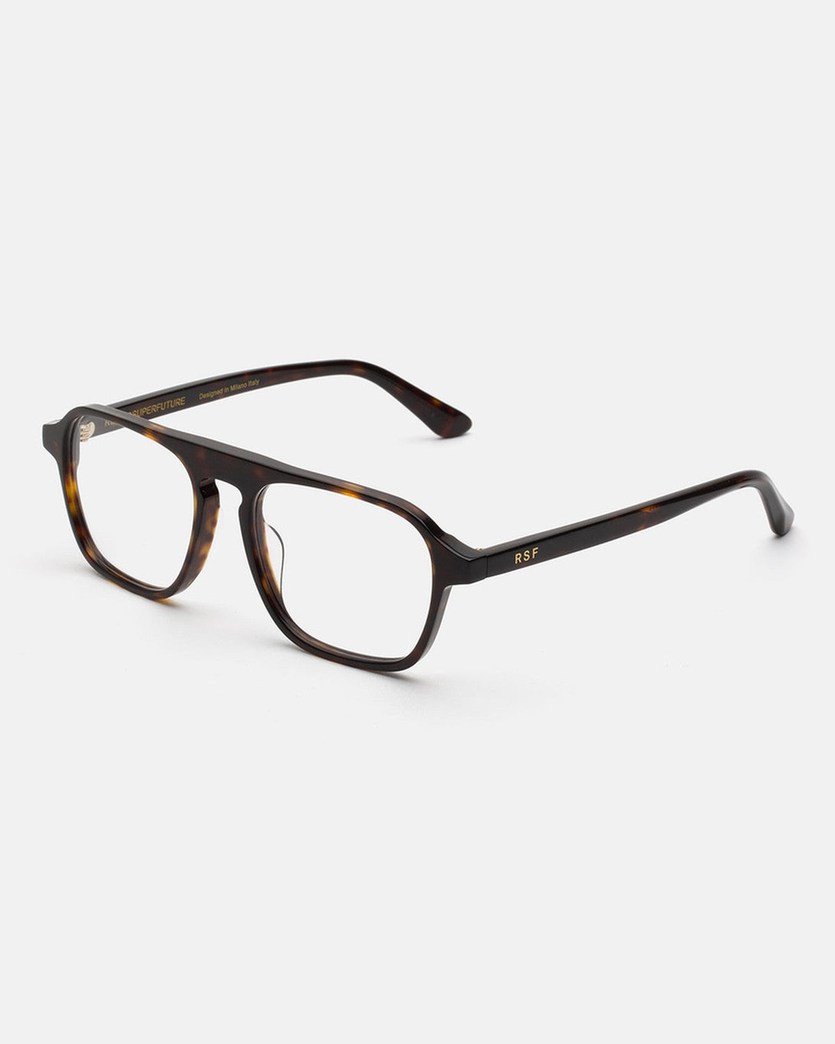 Angle view of RETROSUPERFUTURE Numero 142 Havana sunglasses.