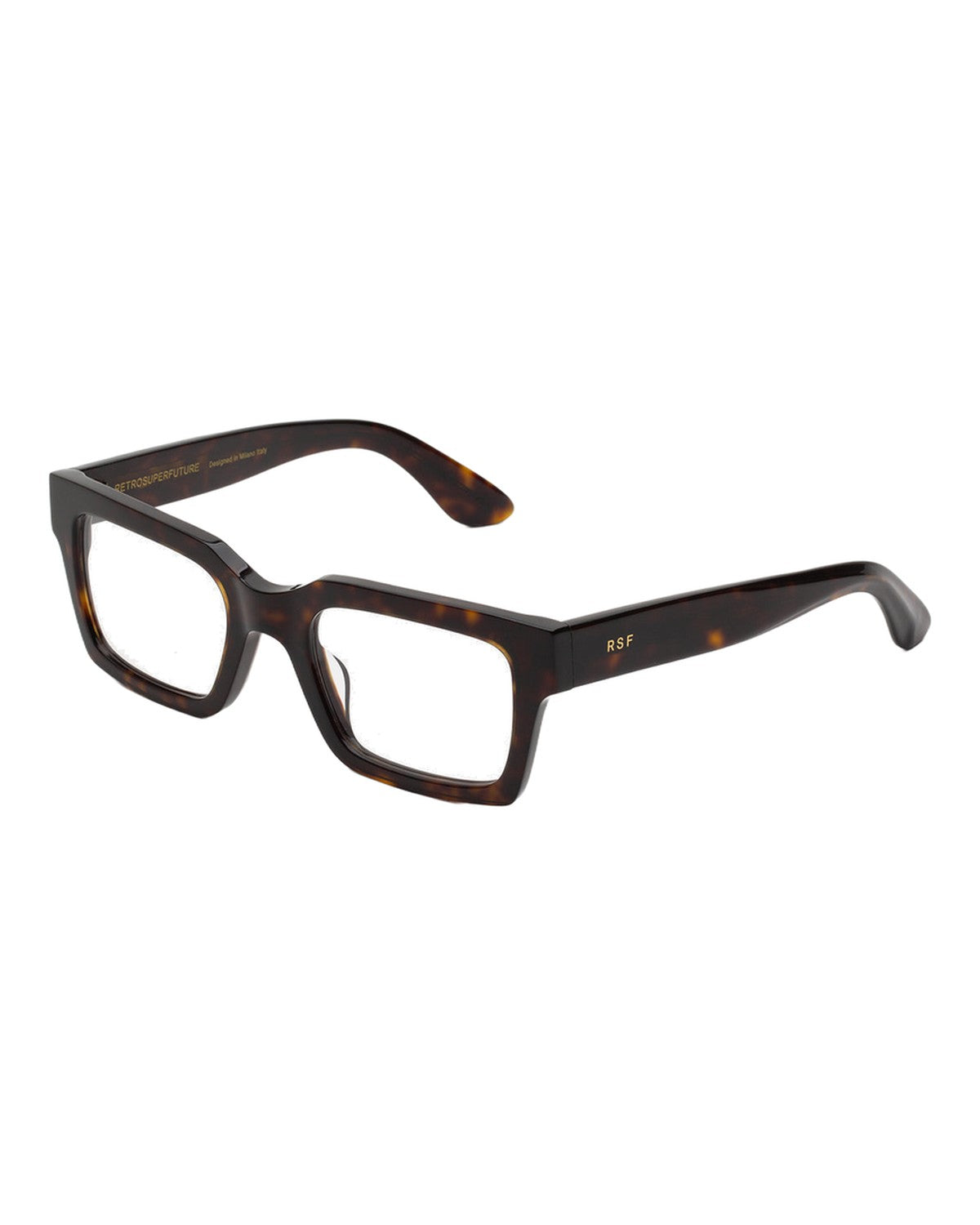 Angle view of RETROSUPERFUTURE Numero 144 Havana sunglasses.