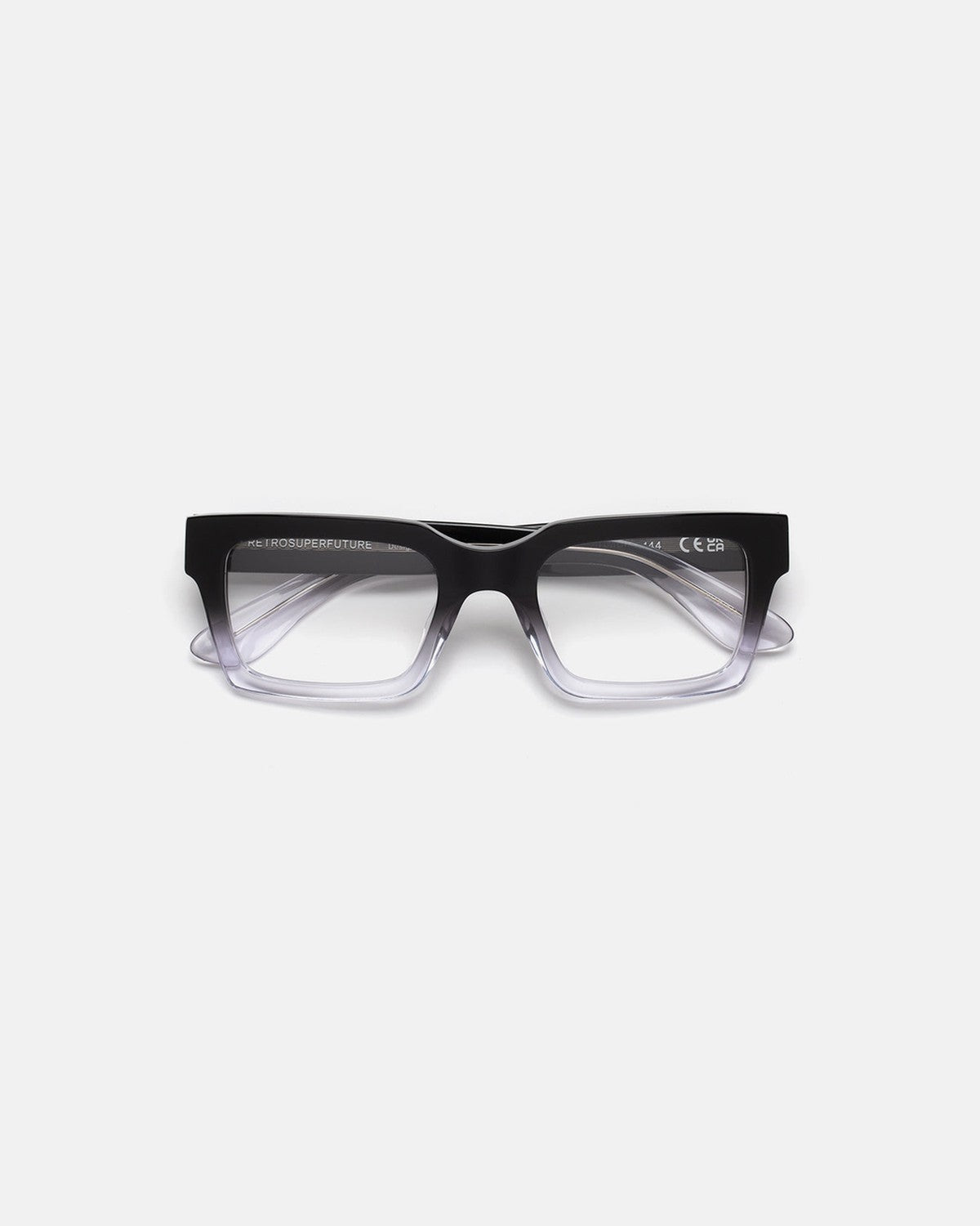 Front view of RETROSUPERFUTURE Numero 144 Nero Sfumato sunglasses.