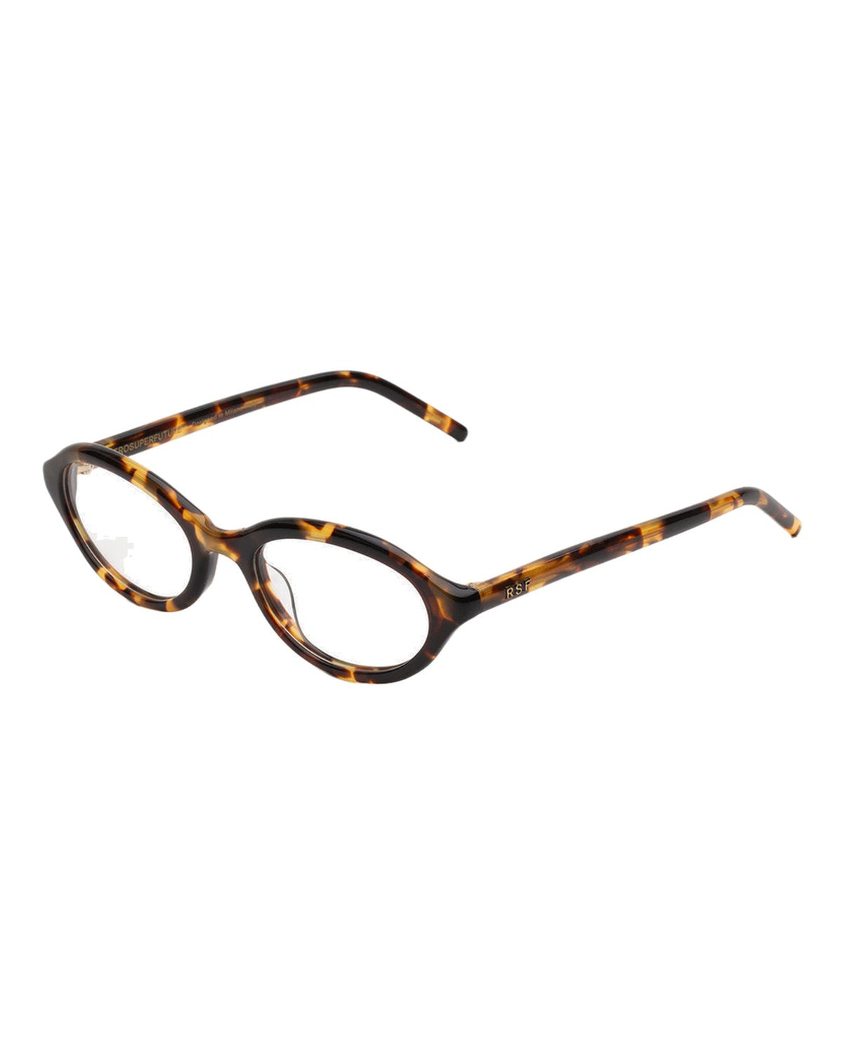 Angled view of RETROSUPERFUTURE Numero 145 Burnt sunglasses.