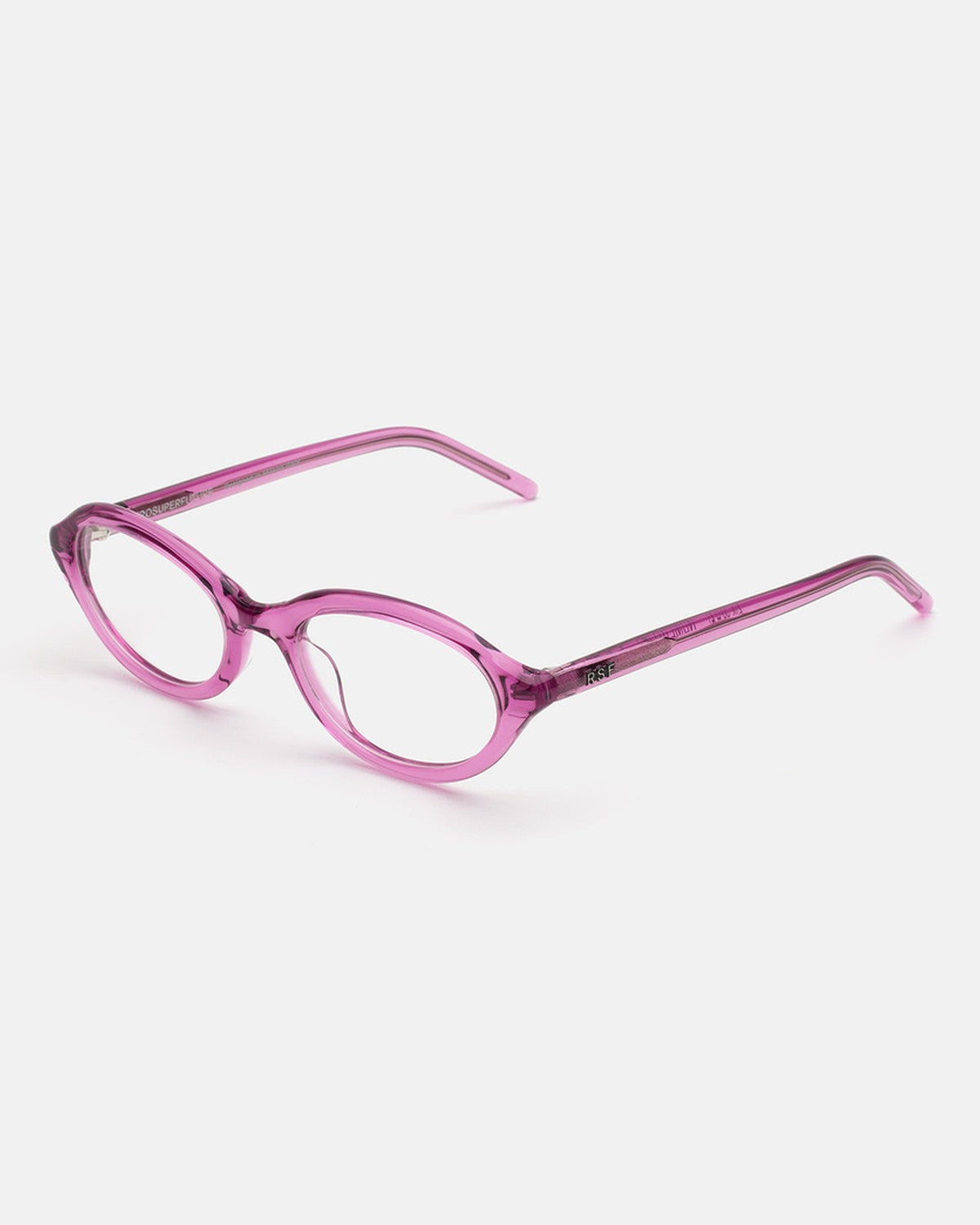 Angle view of RETROSUPERFUTURE Numero 145 Caramella sunglasses.