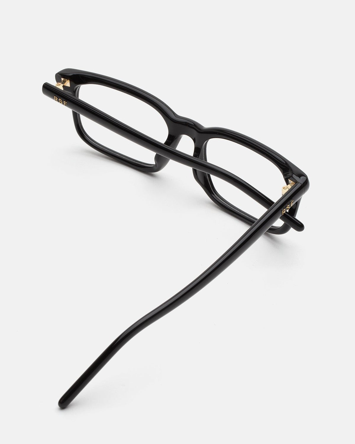 Overhead view showing the temples of RETROSUPERFUTURE Numero 146 Nero sunglasses.