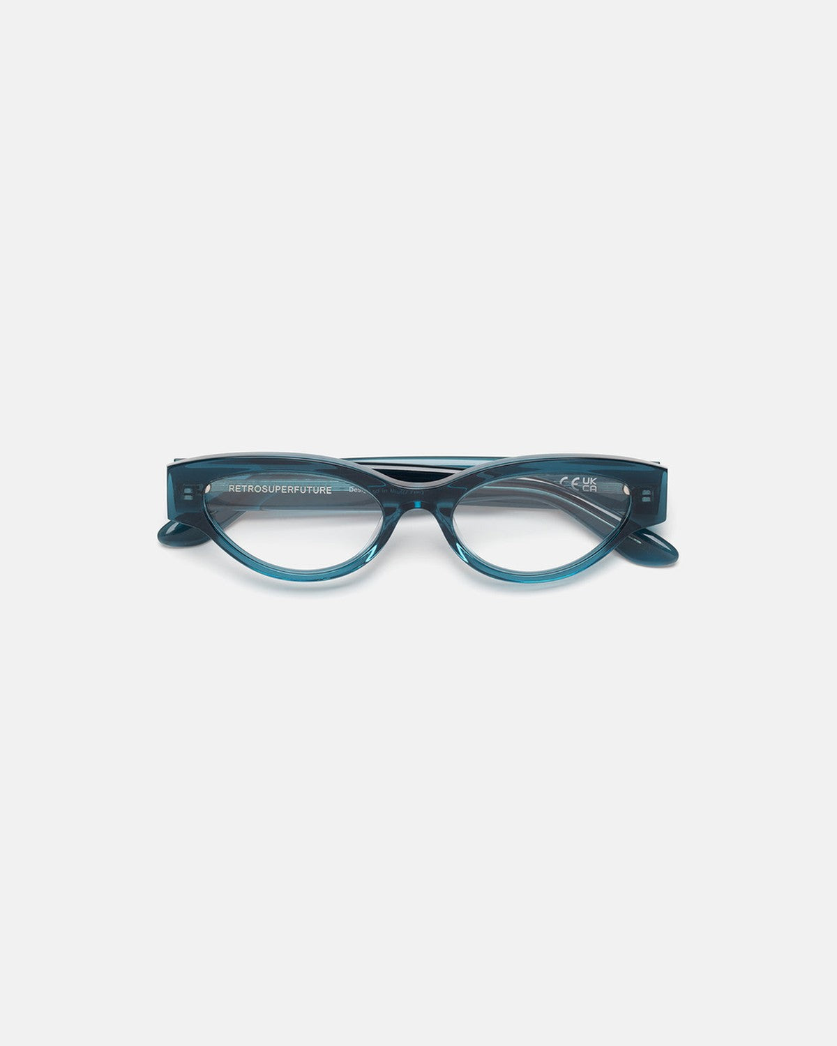 Front view of RETROSUPERFUTURE Numero 147 Teal sunglasses.