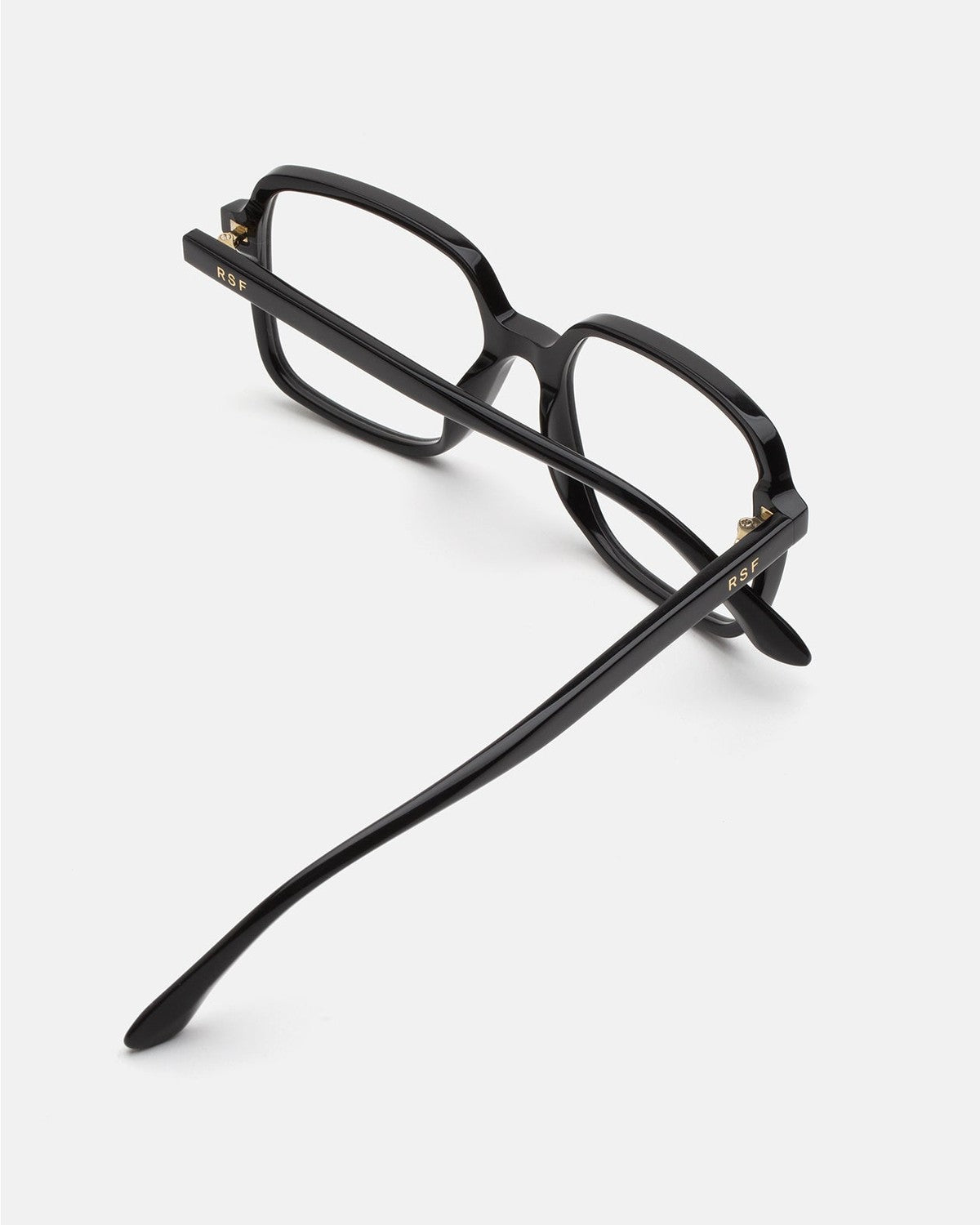 Folded view of RETROSUPERFUTURE Numero 149 Nero sunglasses showing temples.