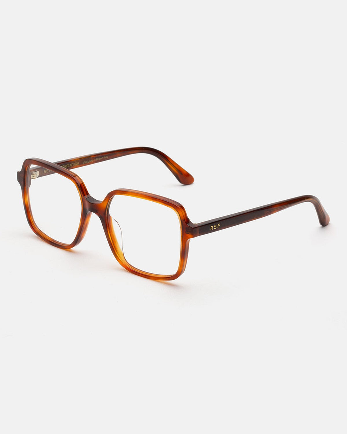 Angle view of RETROSUPERFUTURE Numero 149 Tabacco sunglasses.