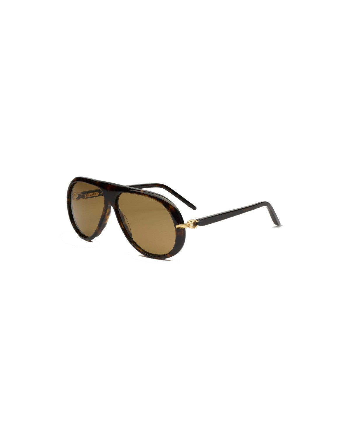 Angled view of CHIMI Oona Terra Tortoise Brown sunglasses.
