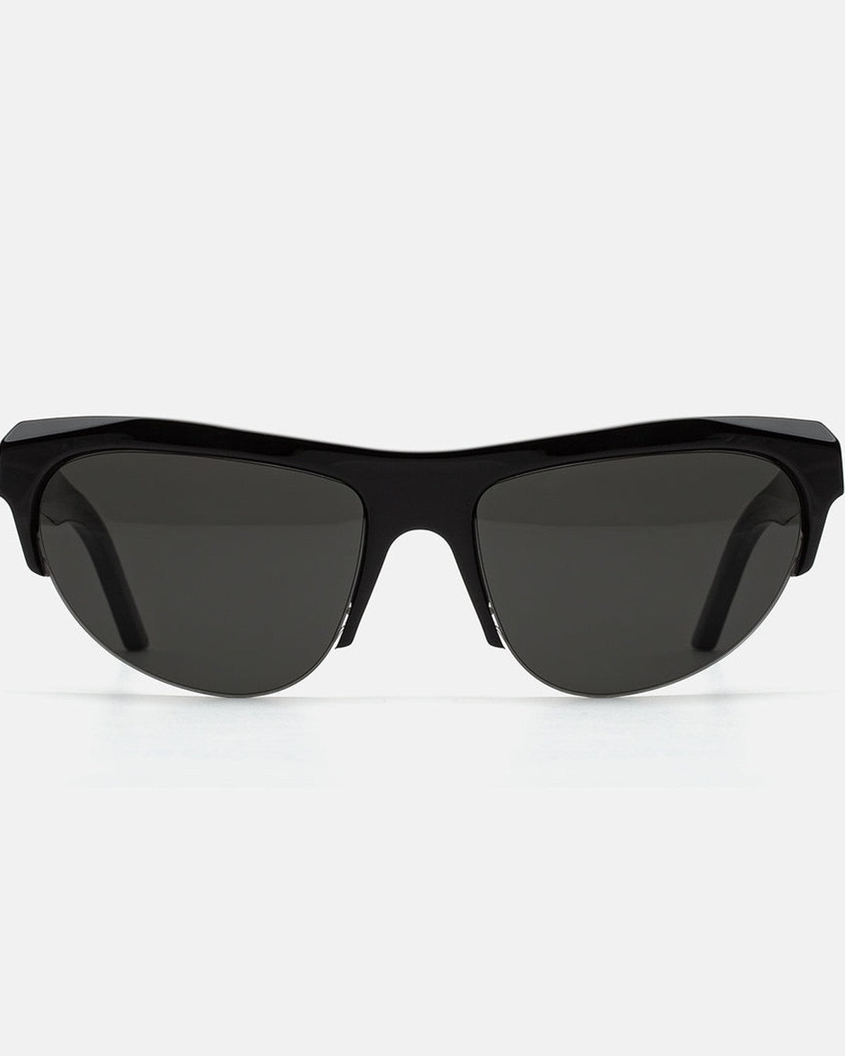 Front view of RETROSUPERFUTURE Ora Black sunglasses with frame detail visible.