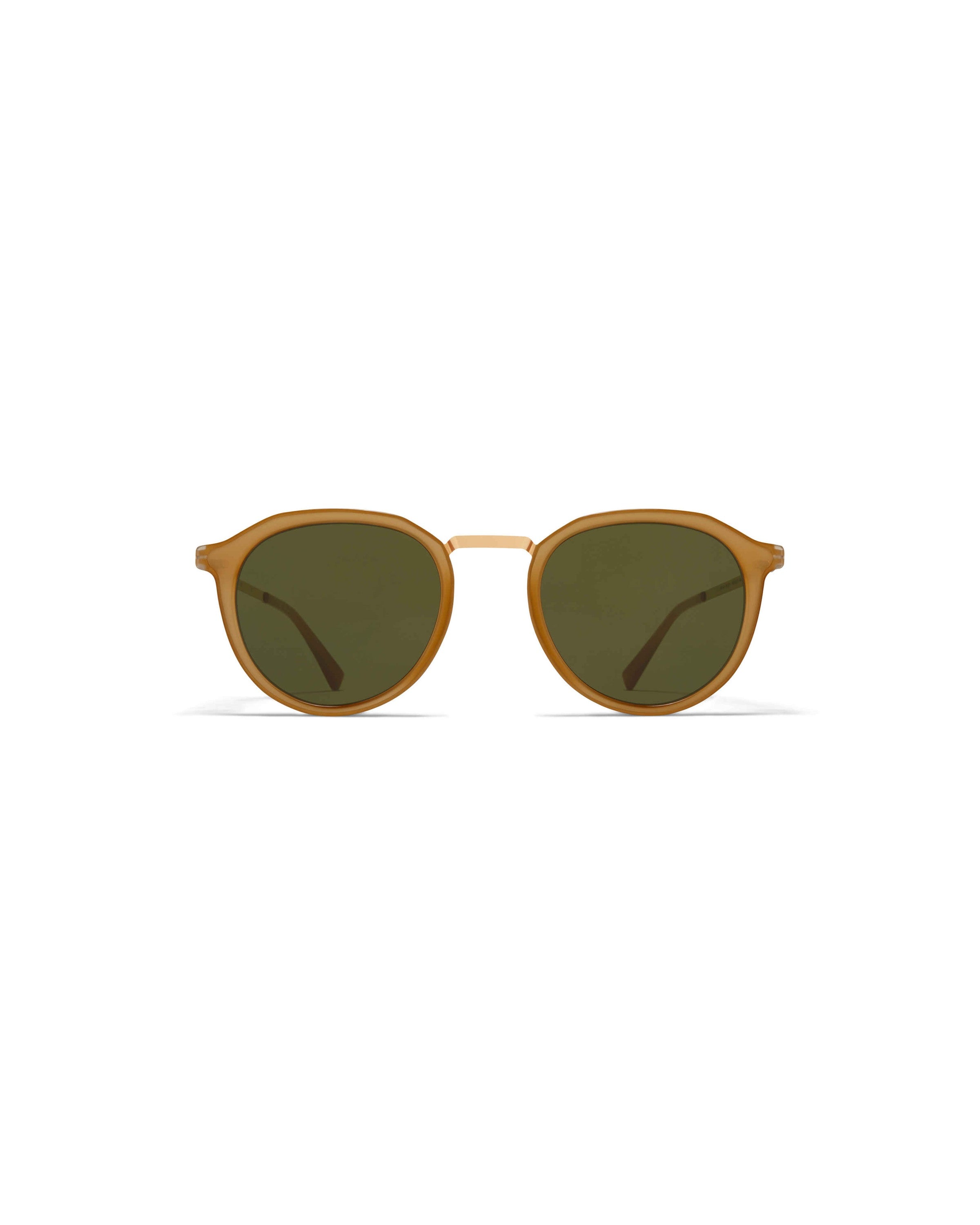MYKITA PAULSON A56 GLOSSY GOLD/BROWN DARK BRO Glossy Gold/Brown Dark Bro / Rawgreen Solid