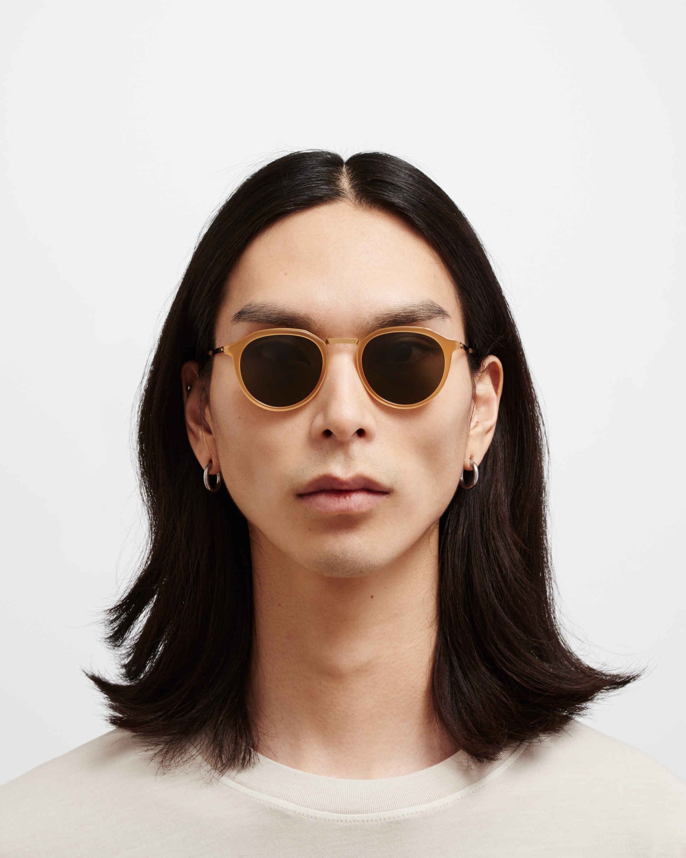 MYKITA PAULSON A56 GLOSSY GOLD/BROWN DARK BRO Glossy Gold/Brown Dark Bro / Rawgreen Solid