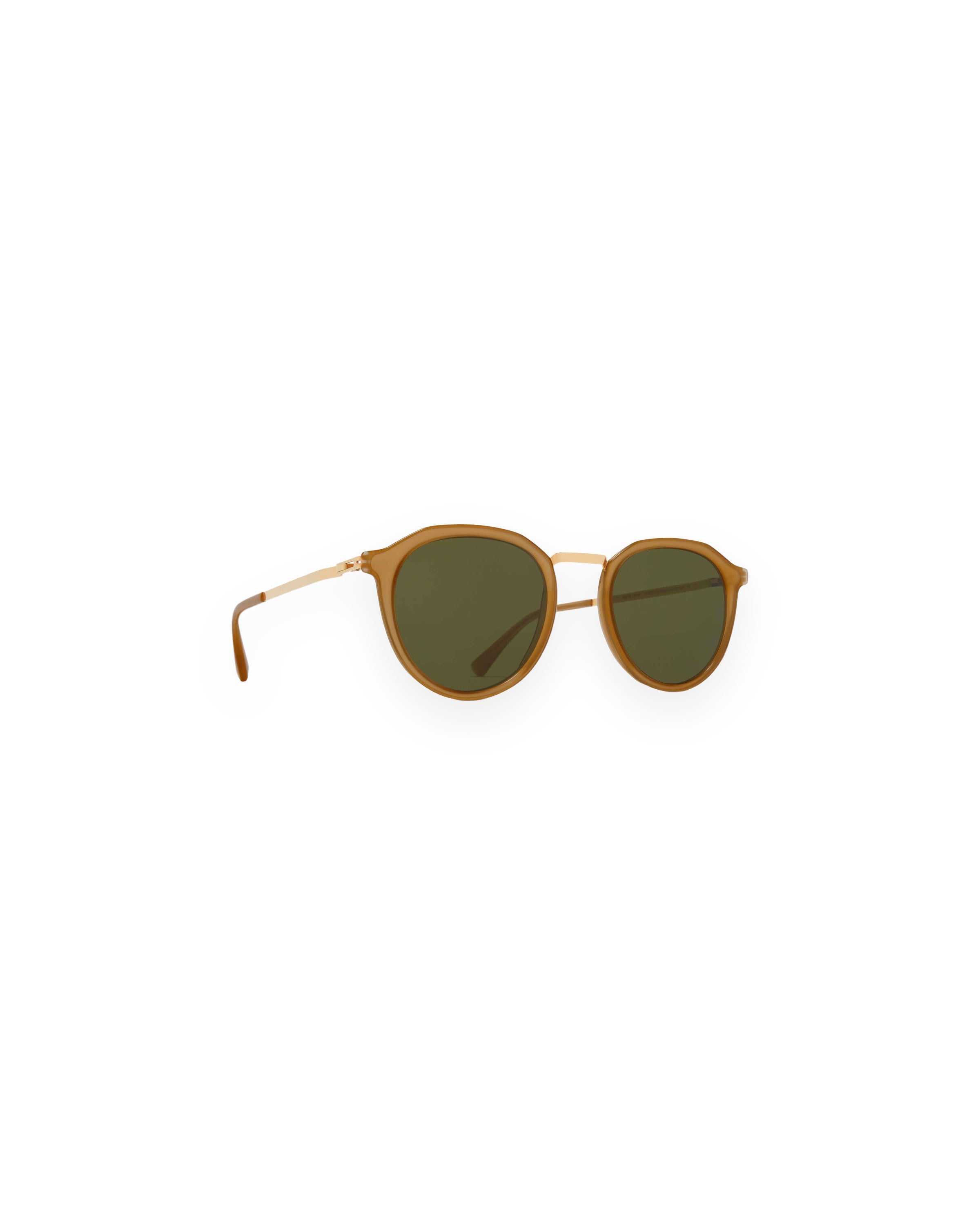 MYKITA PAULSON A56 GLOSSY GOLD/BROWN DARK BRO Glossy Gold/Brown Dark Bro / Rawgreen Solid