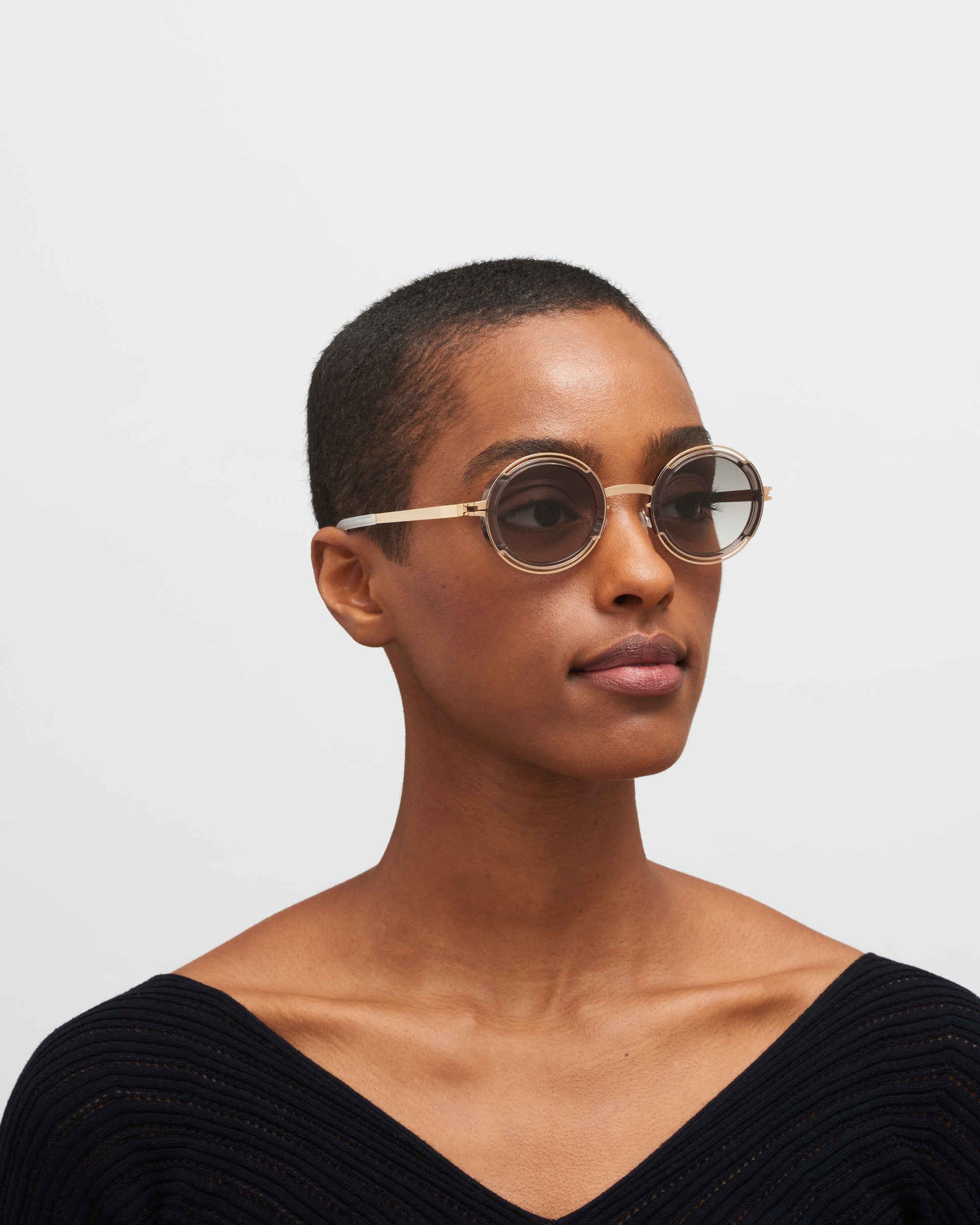 MYKITA PEARL A83 CHAMPAGNE GOLD/CLEAR ASH Champagne Gold/Clear Ash / Original Grey Gradient